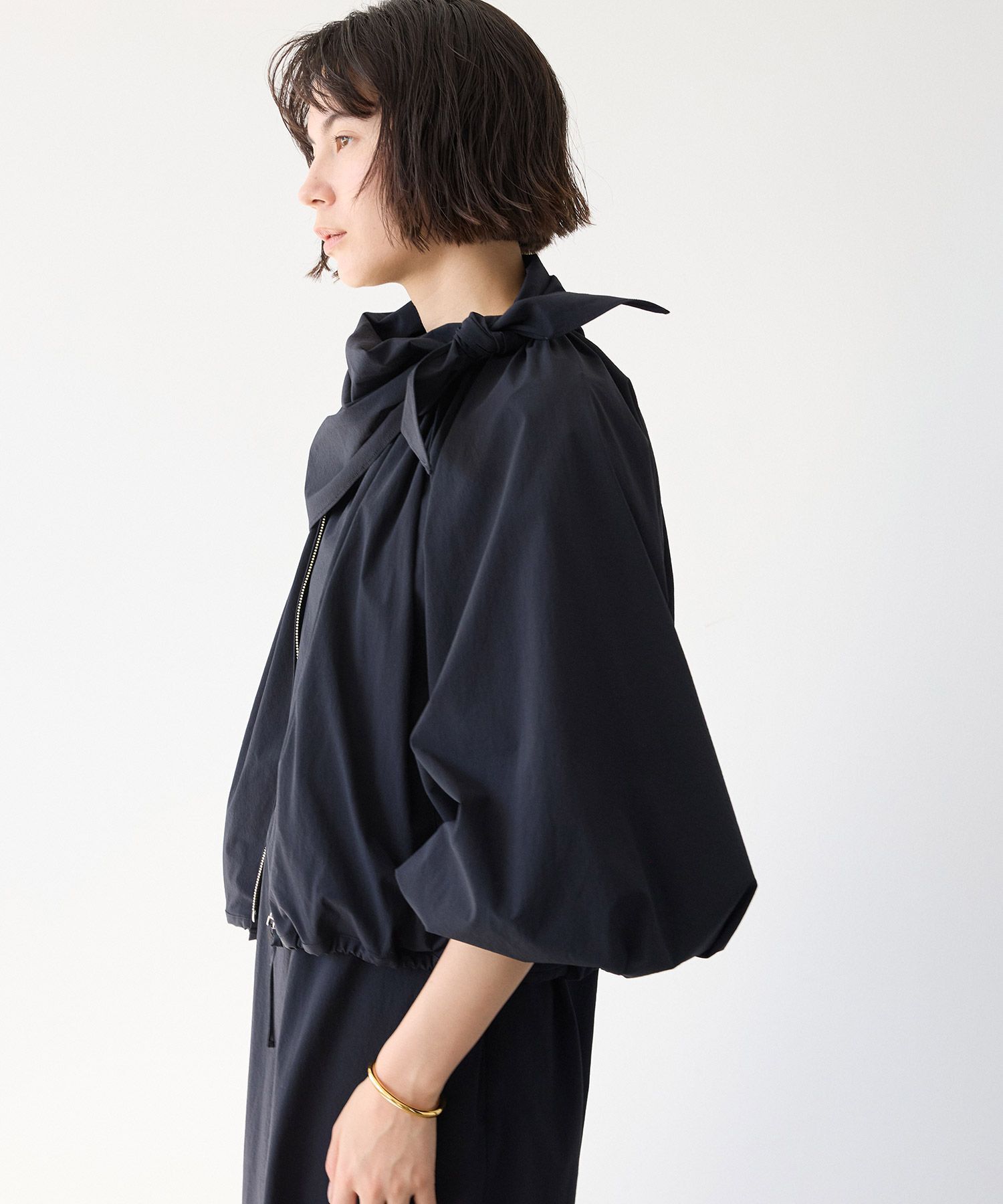 BABYLONE「【多機能素材】撥水スカーフ付きブルゾン」|ブルゾン・スタジャン|