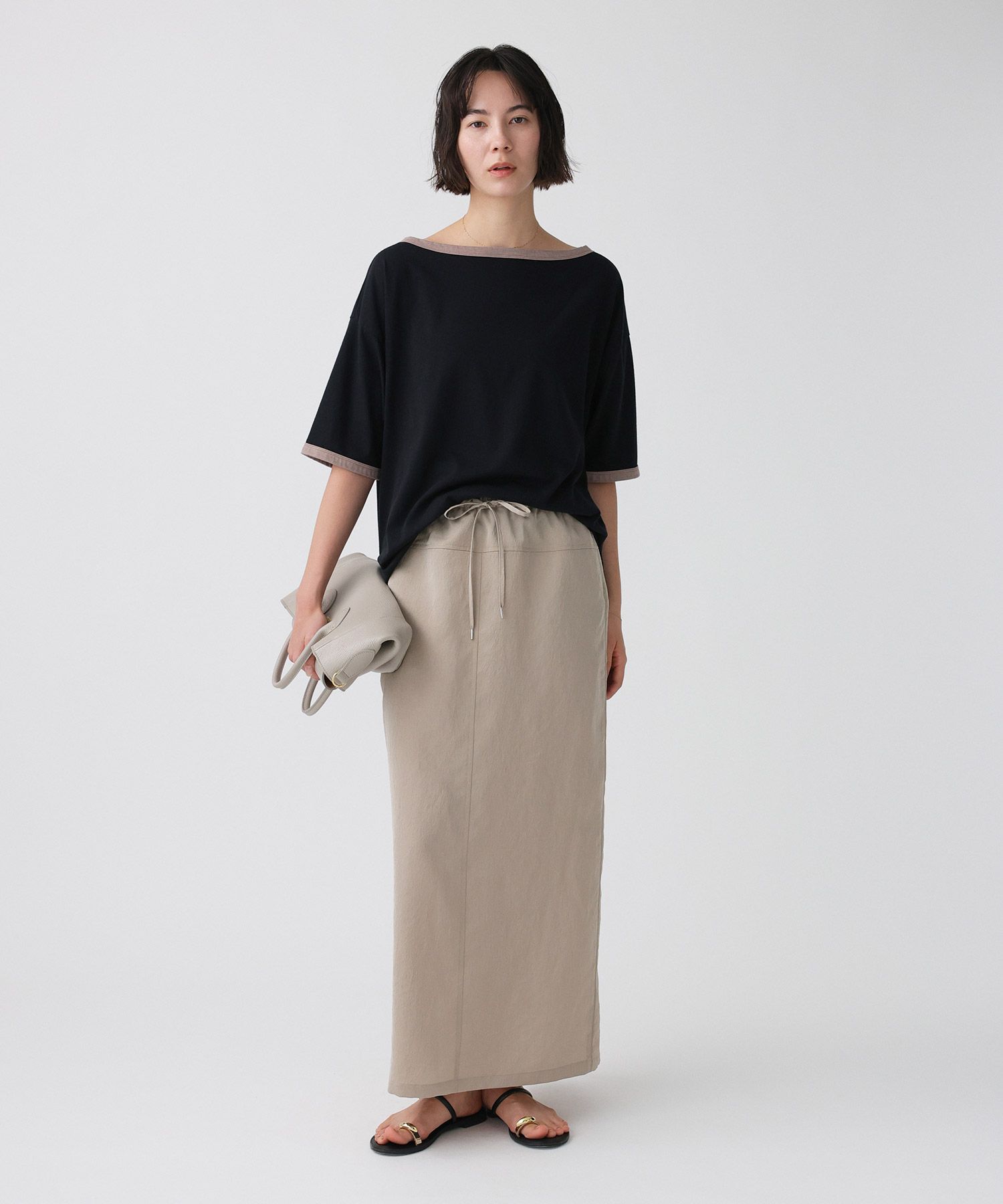 BABYLONE「バイカラーカットソー/マシンウォッシャブル」|Tシャツ・カットソー|