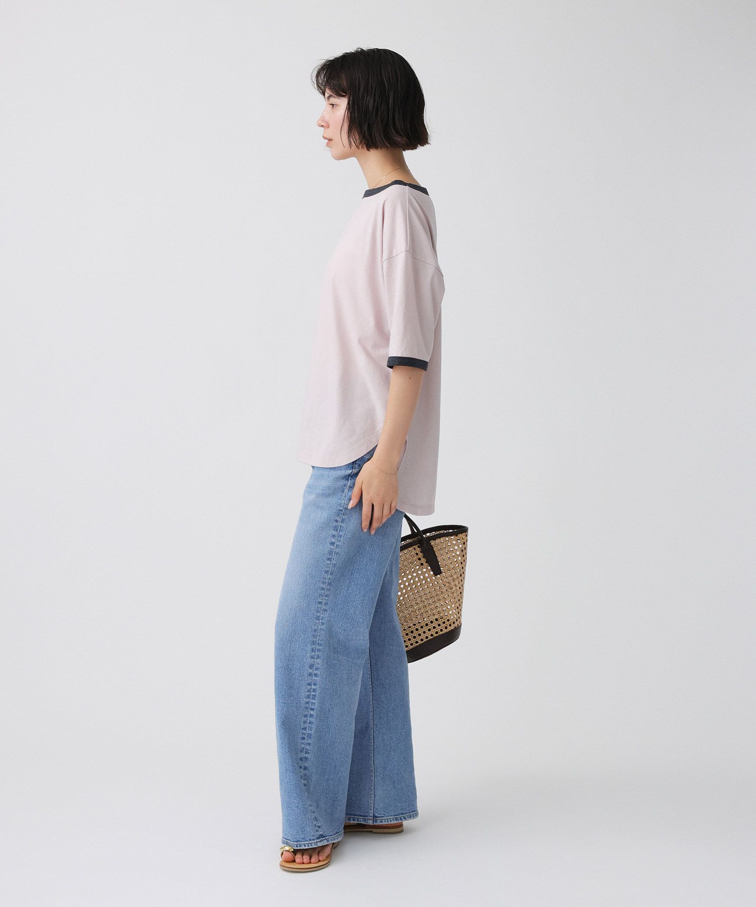 BABYLONE「バイカラーカットソー/マシンウォッシャブル」|Tシャツ・カットソー|