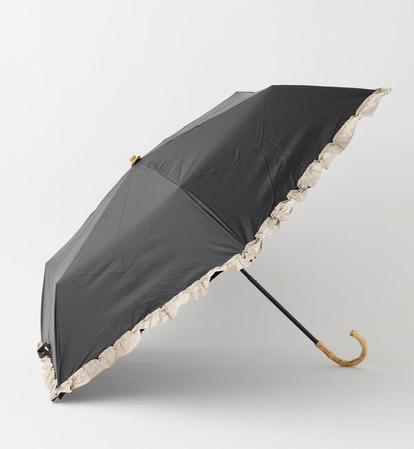  「晴雨兼用/バイカラーフリル折りたたみ傘」|その他|