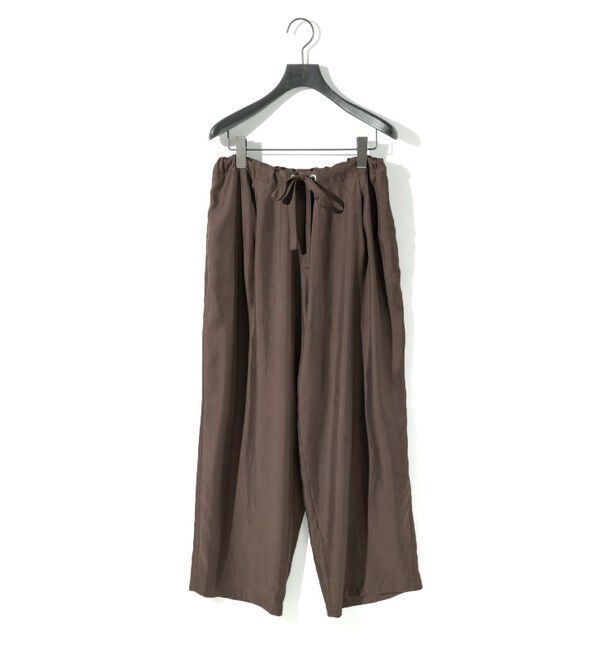 MIDIUMISOLID「MIDIUMISOLID for Ladies リラックスキュプラパンツ」|その他|ブラウン