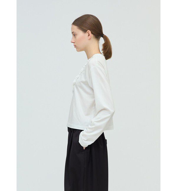 mizuiro ind「mizuiro ind フロントフリルプルオーバー」|Tシャツ・カットソー|