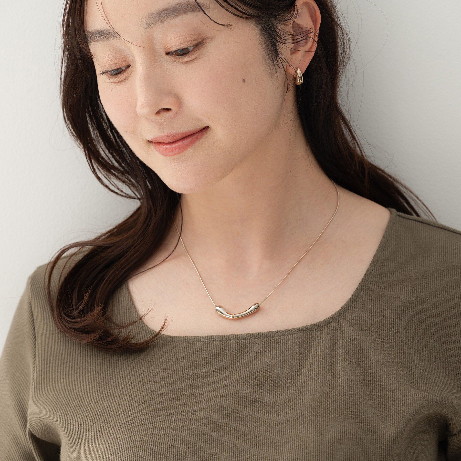 UNTITLED「【ステンレスチェーン】ニュアンスハートトップ」|ネックレス|