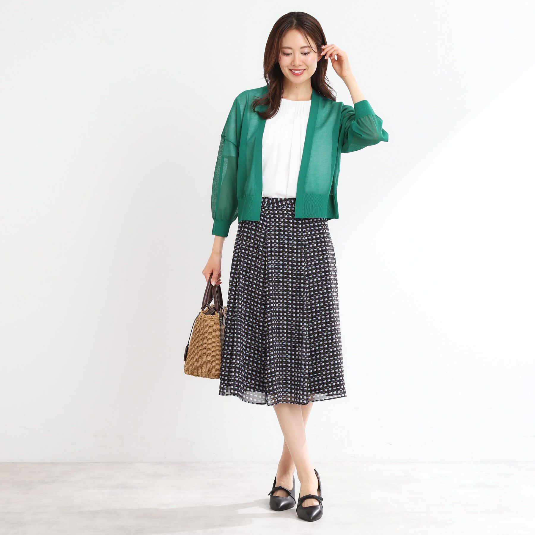 Reflect「【手洗い可】キレイめシアーカーディガン」|カーディガン|