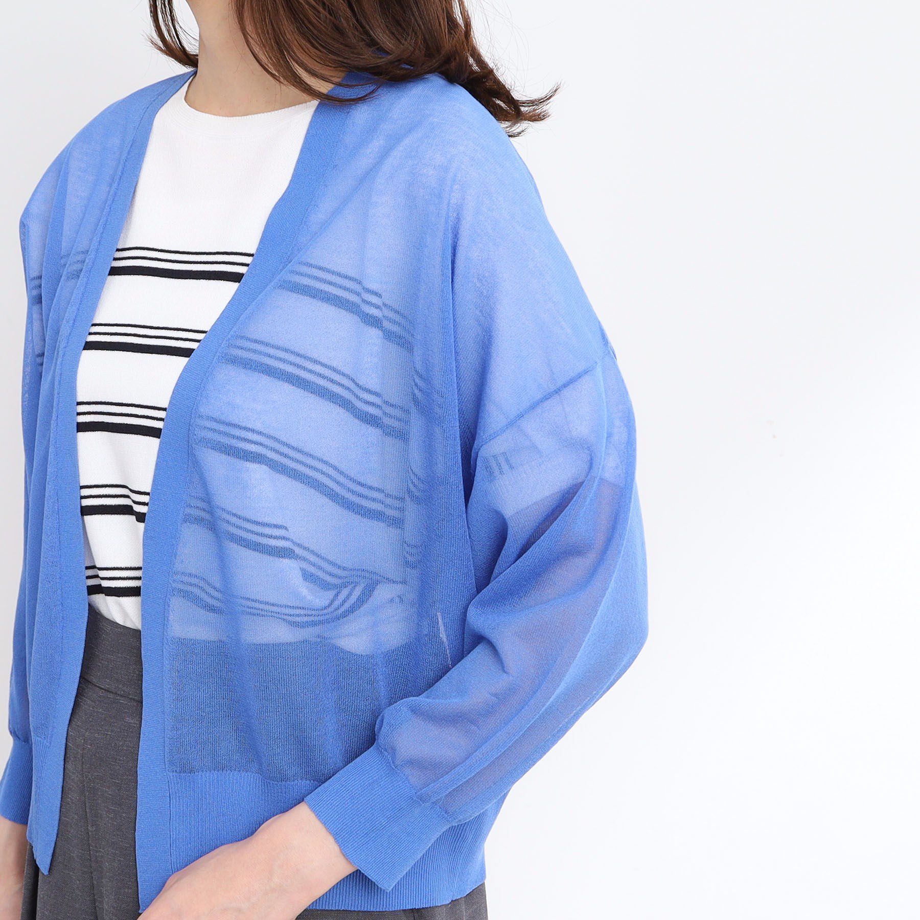 Reflect「【手洗い可】キレイめシアーカーディガン」|カーディガン|