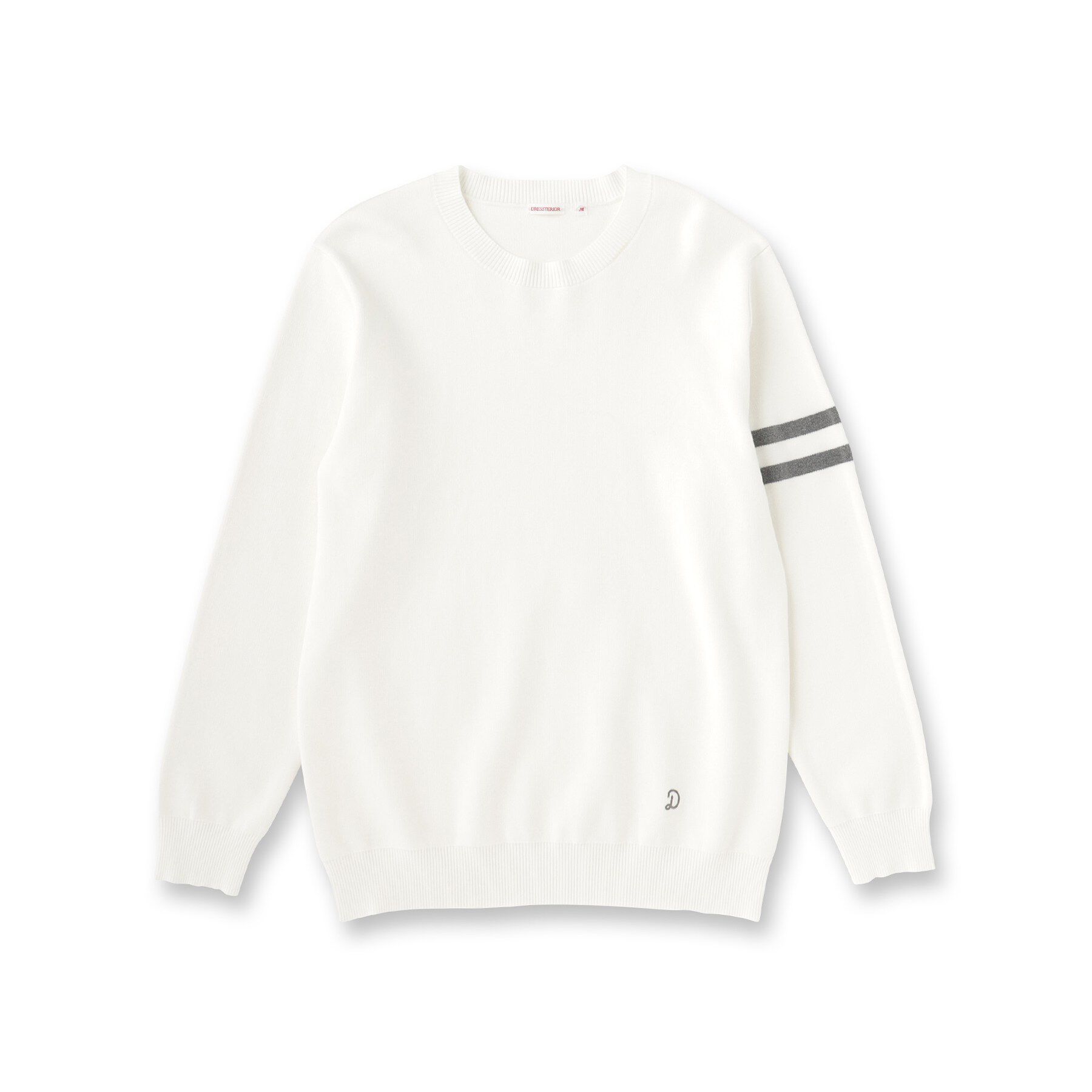 DRESSTERIOR「コットンスムース アームラインクルーネック」|ニット・セーター|