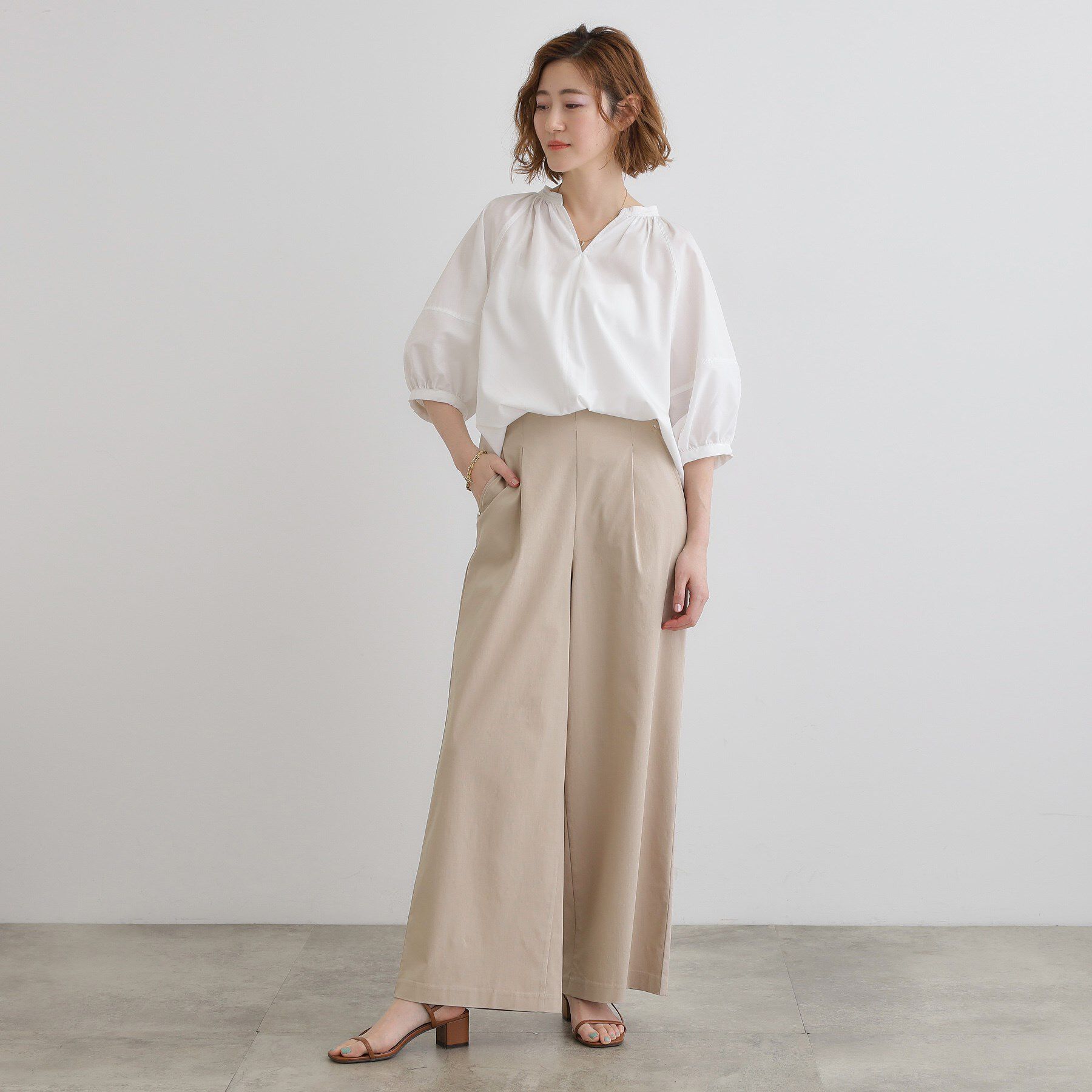 grove「高身長さん向け＋10cm【接触冷感】サマーハイパーストレッチワイドパンツ」|その他|