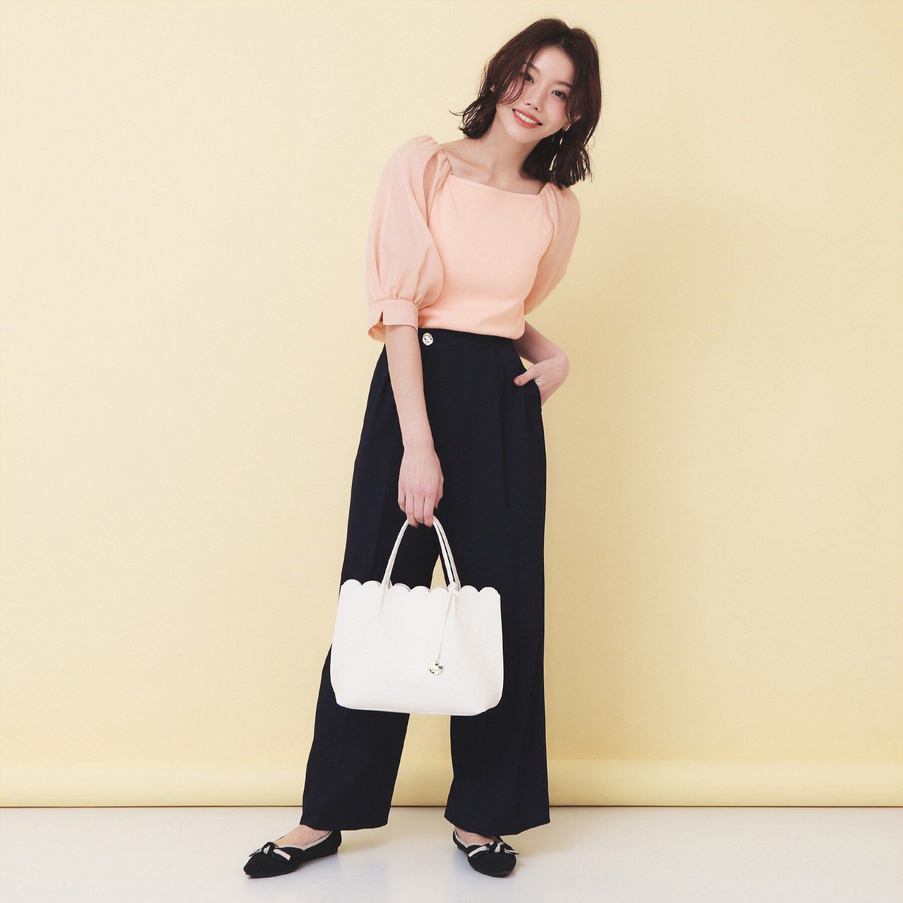 index「バルーンシアードッキングスクエアニット【洗濯機OK】」|ニット・セーター|