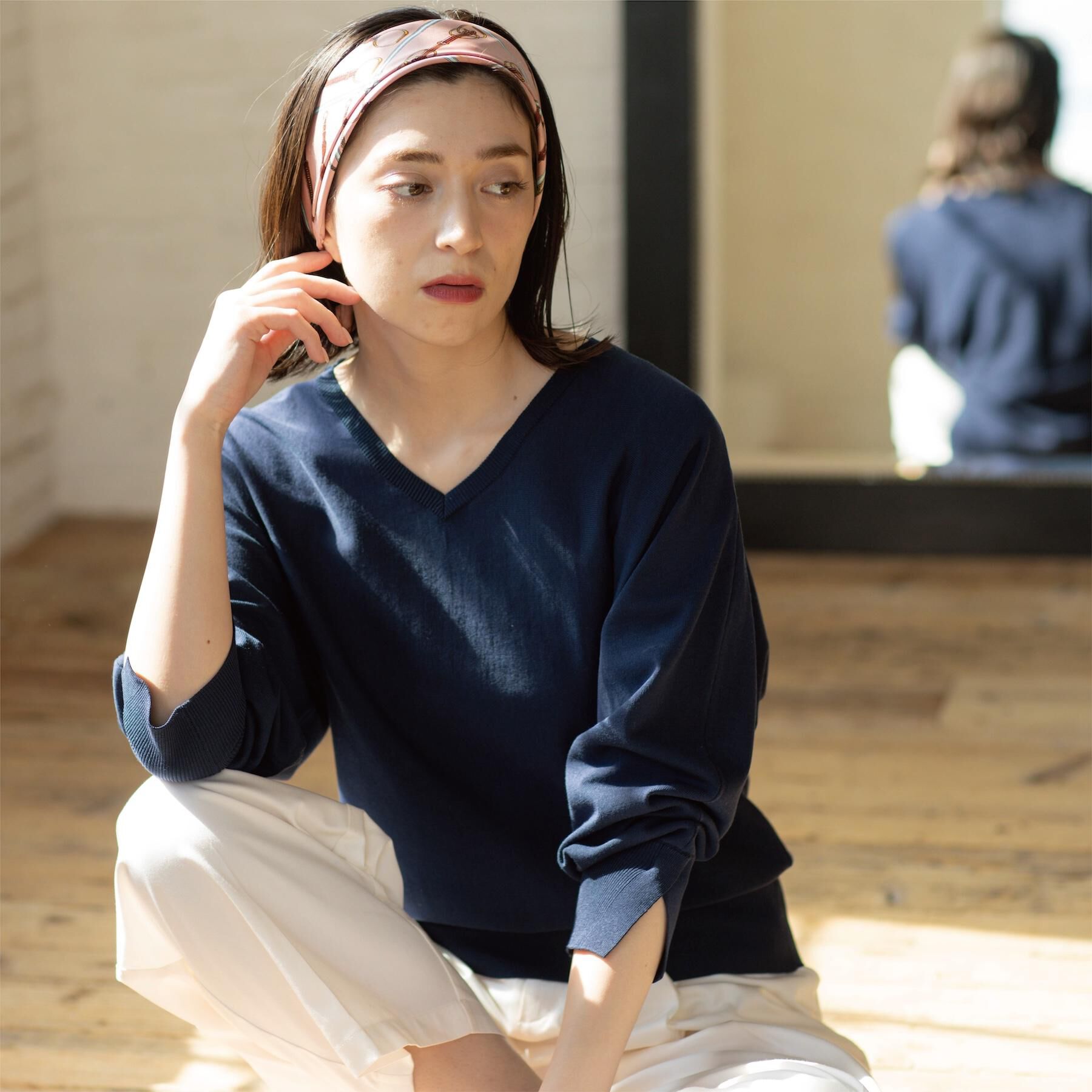 OPAQUE.CLIP「リラクシードルマンスリーブニット【洗濯機OK/抗ピル】」|ニット・セーター|