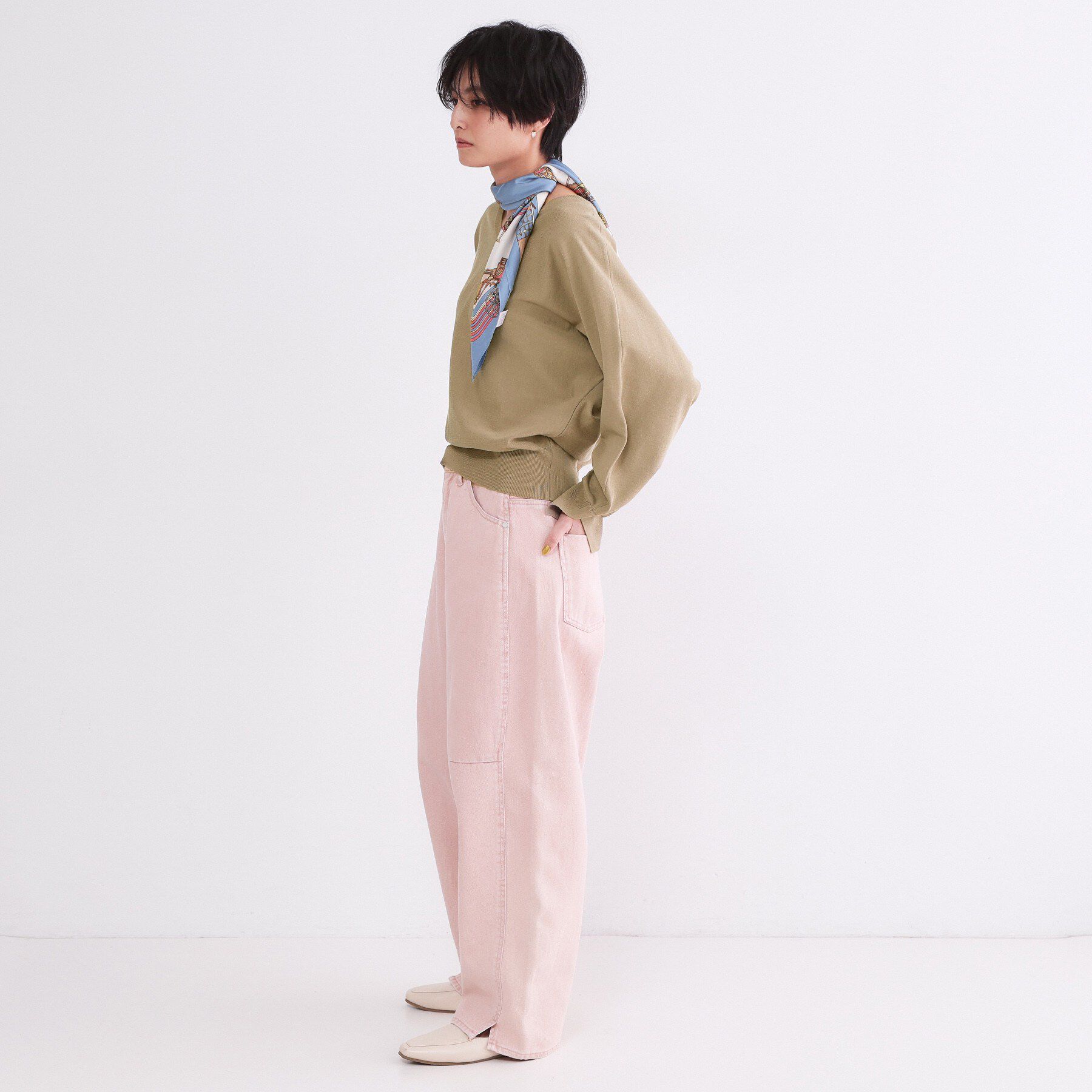 OPAQUE.CLIP「リラクシードルマンスリーブニット【洗濯機OK/抗ピル】」|ニット・セーター|