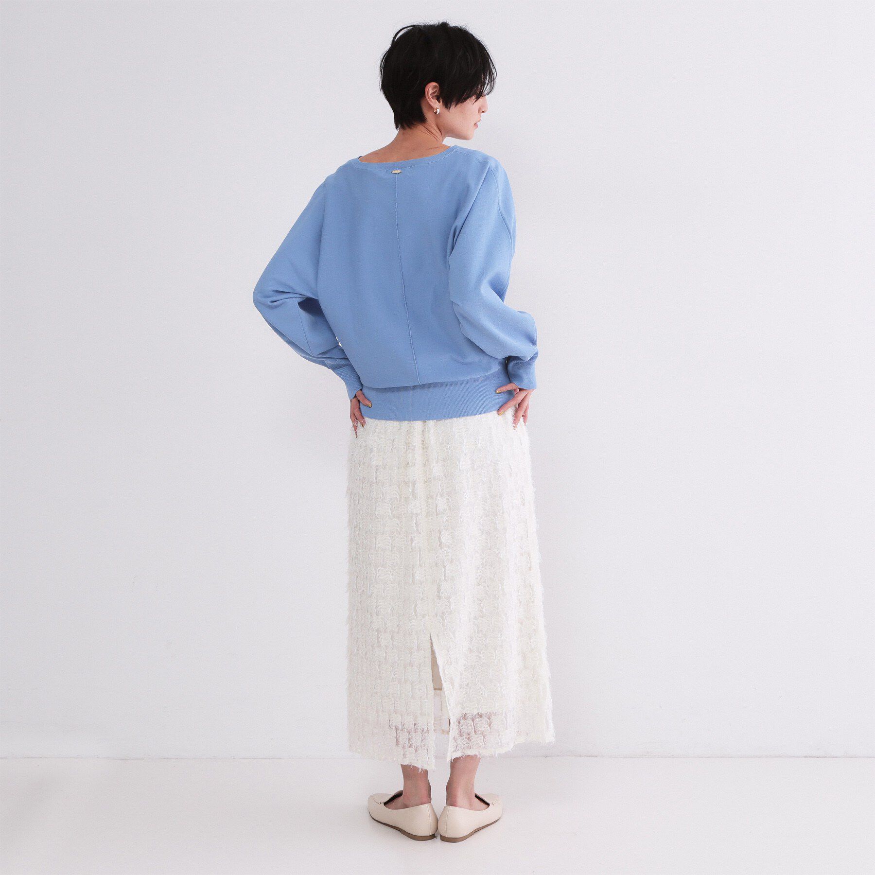 OPAQUE.CLIP「リラクシードルマンスリーブニット【洗濯機OK/抗ピル】」|ニット・セーター|