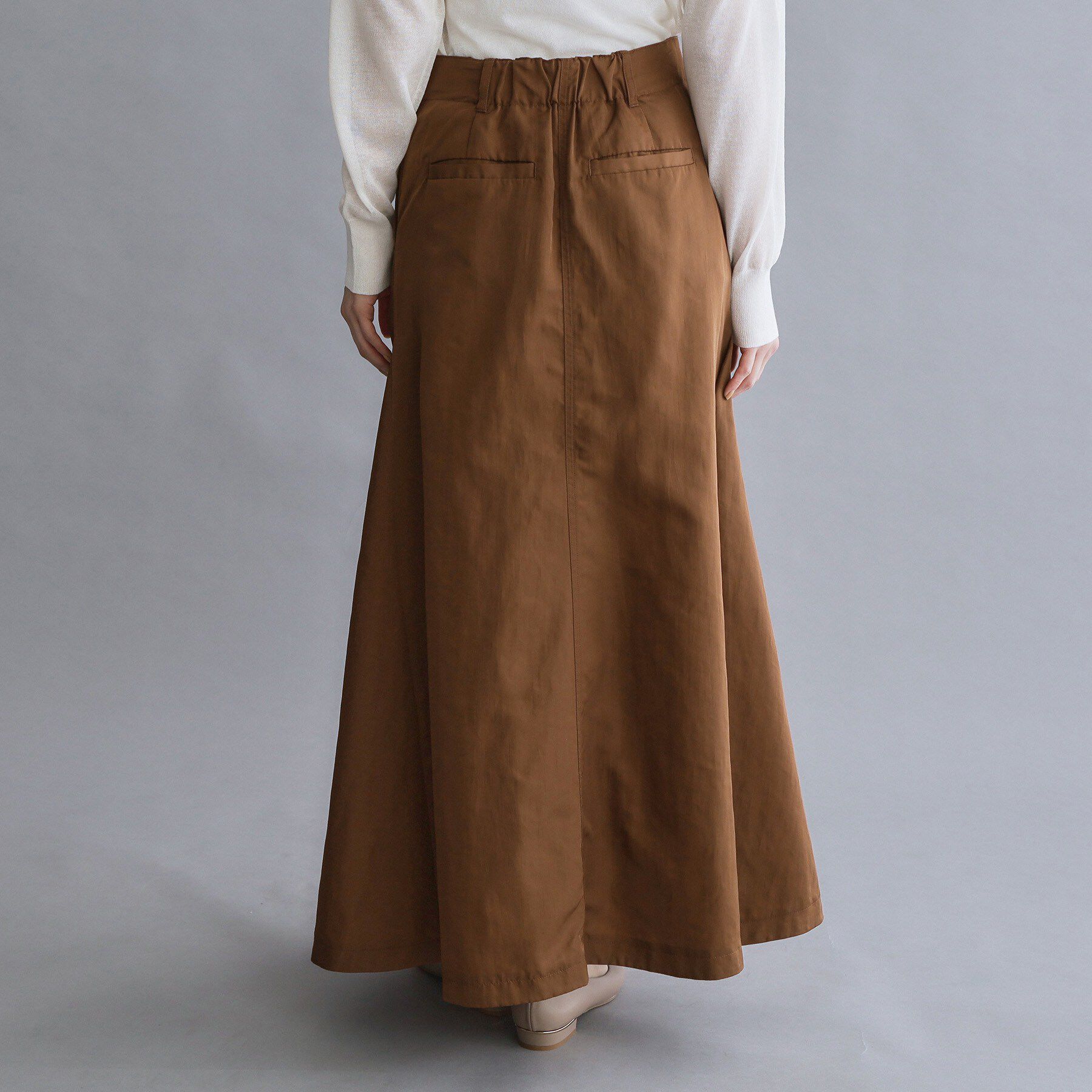 OPAQUE.CLIP「【es】サーキュラーロングフレアスカート【洗濯機OK】」|スカート|