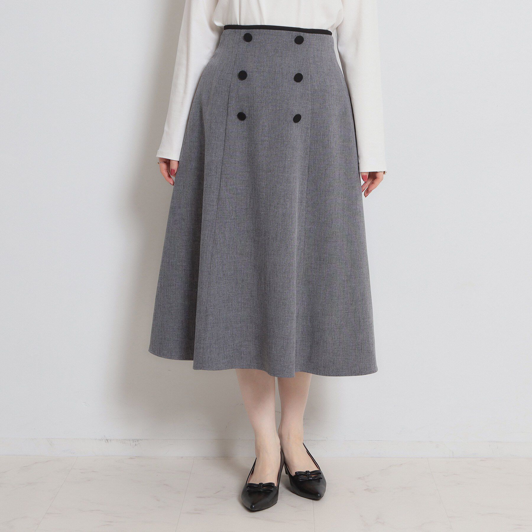 Couture broach「【洗える・通勤】リネンライク サマーツイード スカート」|スカート|