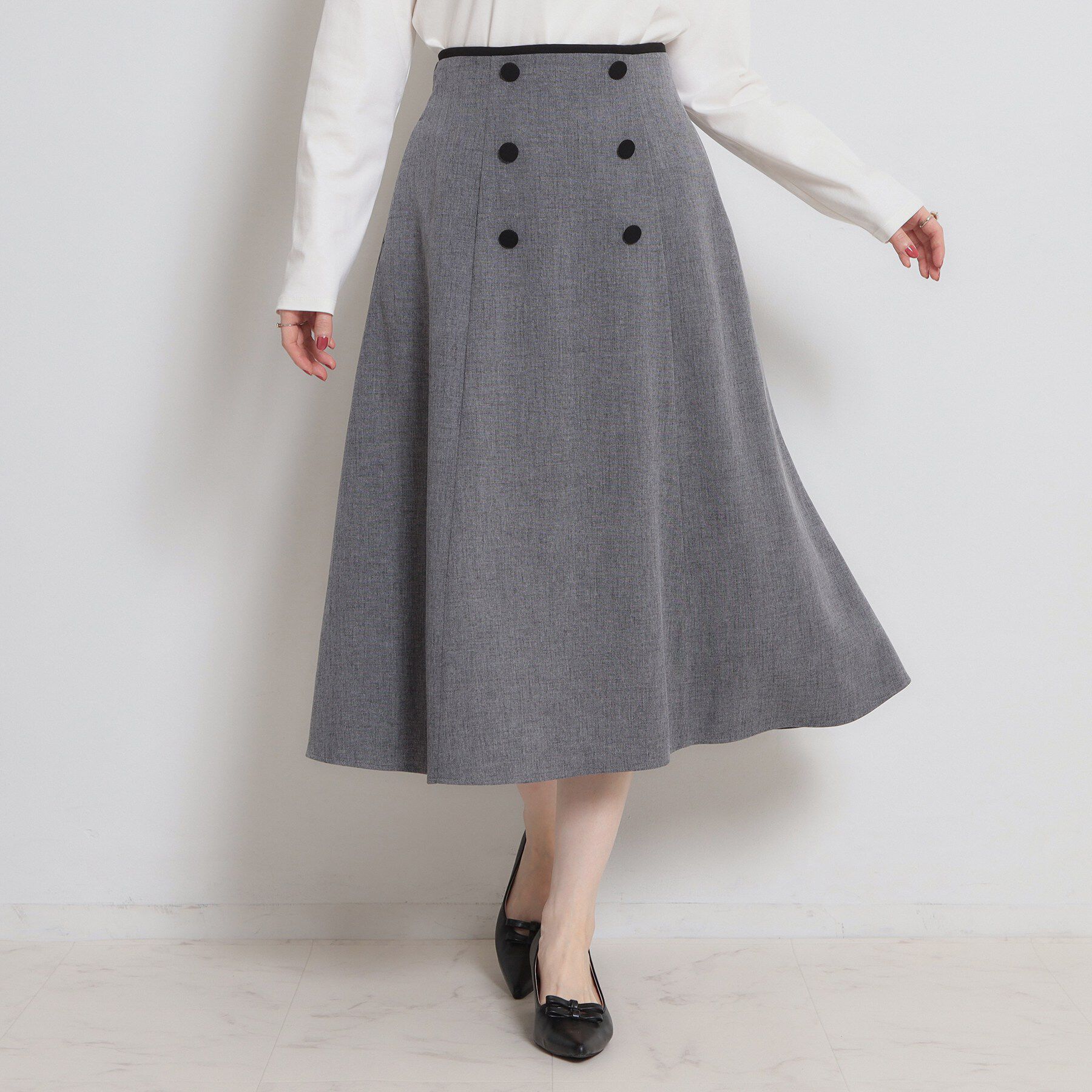 Couture broach「【洗える・通勤】リネンライク サマーツイード スカート」|スカート|