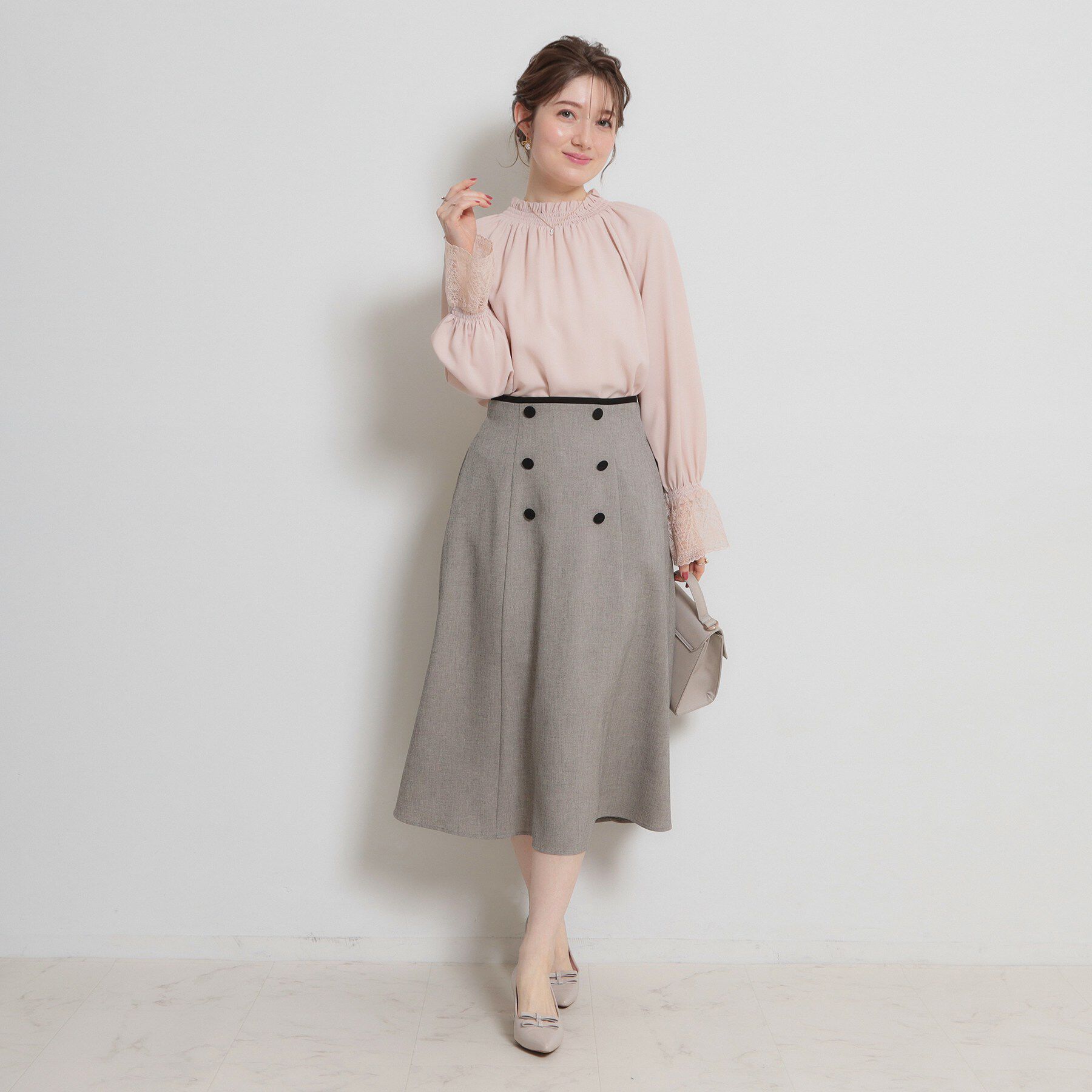 Couture broach「【洗える・通勤】リネンライク サマーツイード スカート」|スカート|