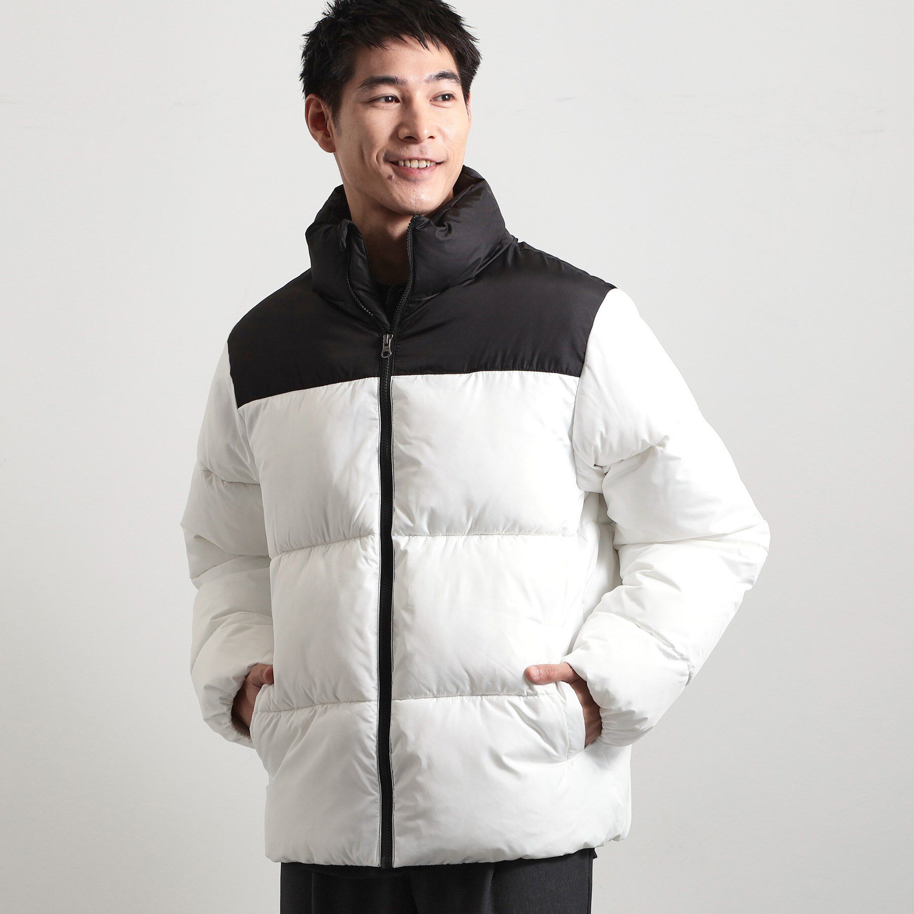 THE SHOP TK「【撥水/洗濯機可】寒い季節でも快適 中綿スタンドブルゾン」|ブルゾン・スタジャン|オフホワイト(503