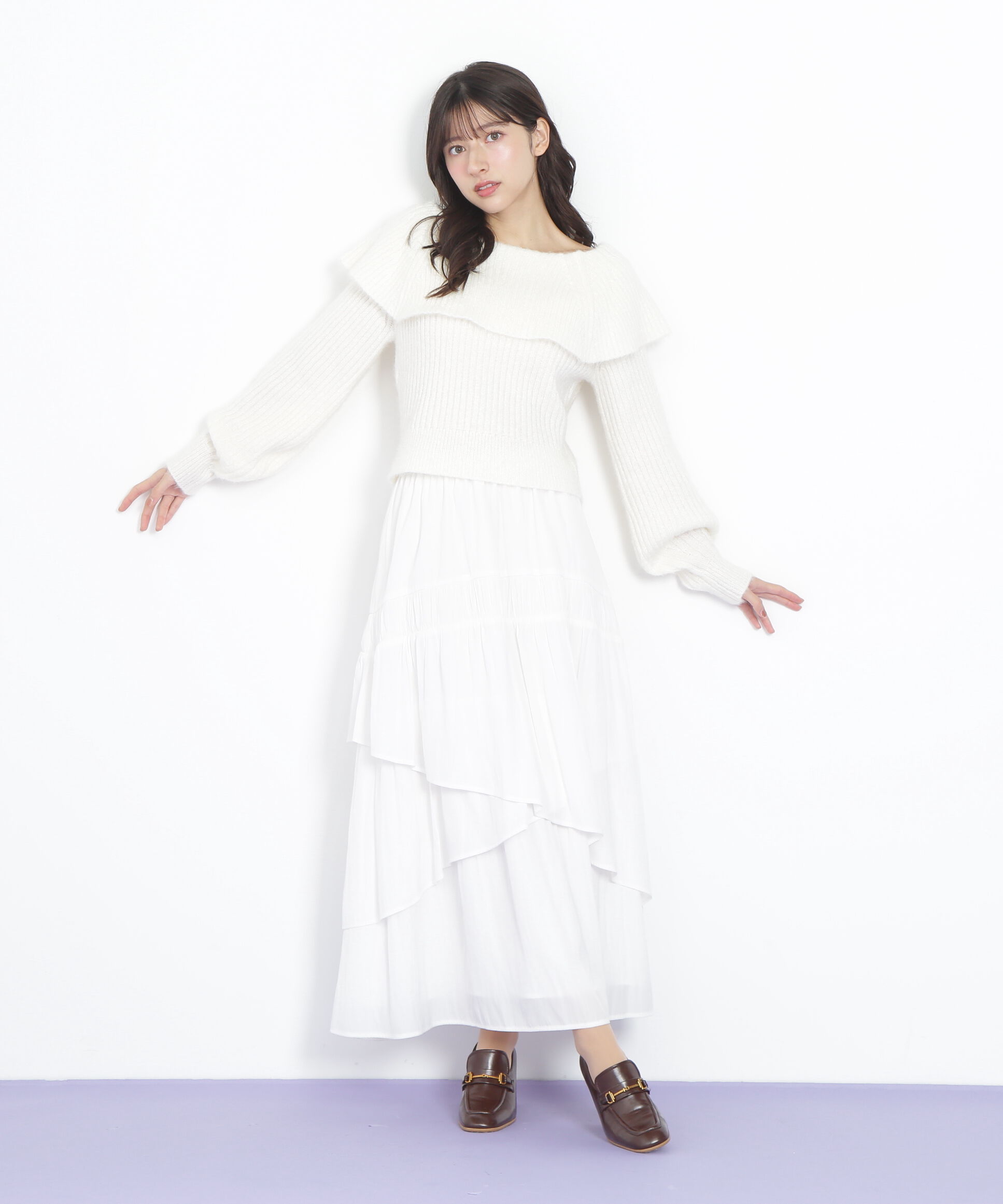  「ふわふわケープニット」|ニット・セーター|