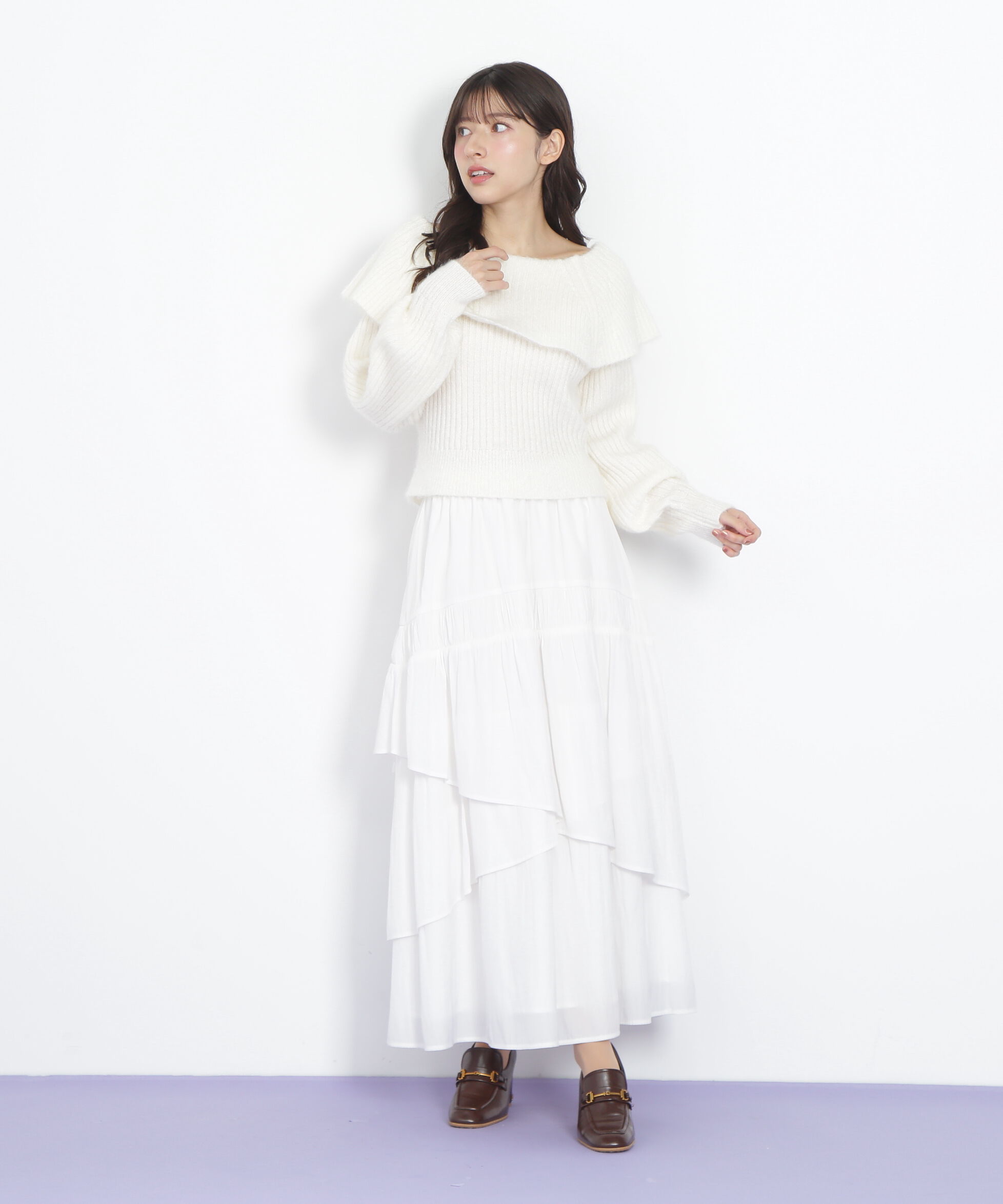  「ふわふわケープニット」|ニット・セーター|