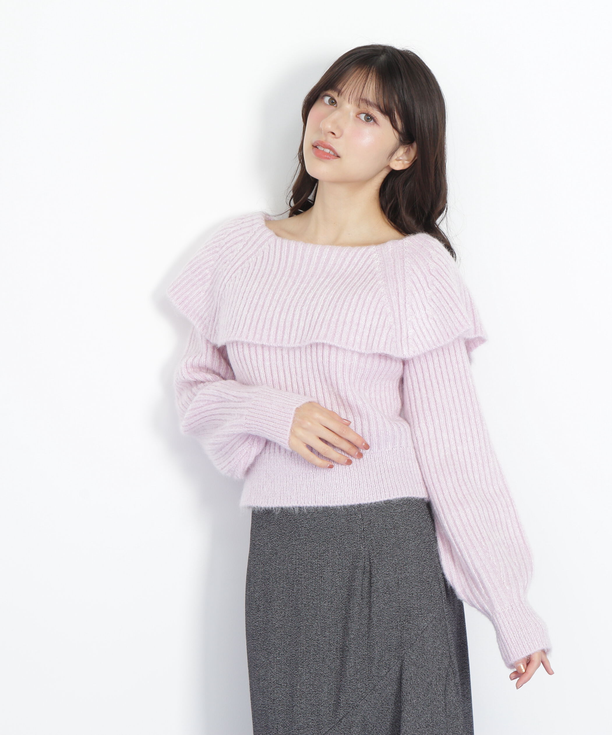  「ふわふわケープニット」|ニット・セーター|