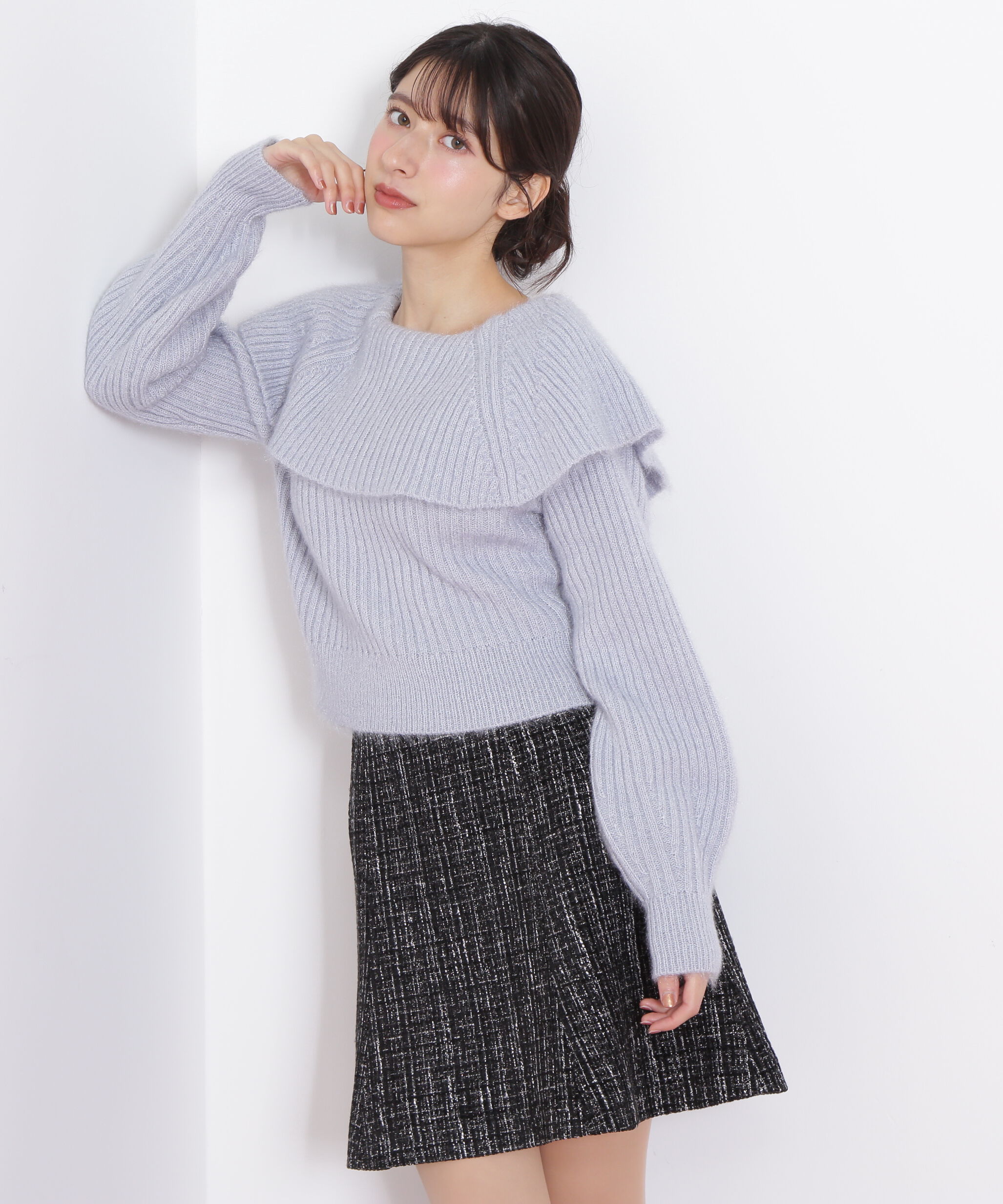  「ふわふわケープニット」|ニット・セーター|