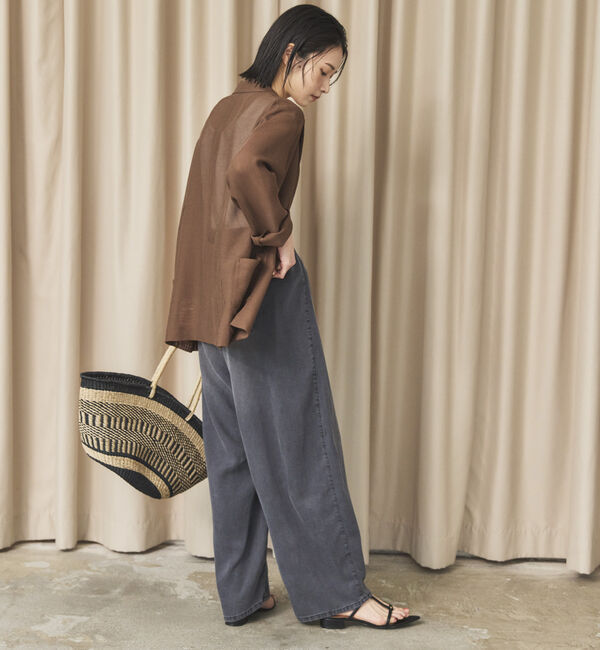 Doux archives「&rsquo;ソフトデニムワイドタックパンツ&rsquo;／」|チノ|