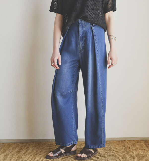 Doux archives「&rsquo;ソフトデニムワイドタックパンツ&rsquo;／」|チノ|