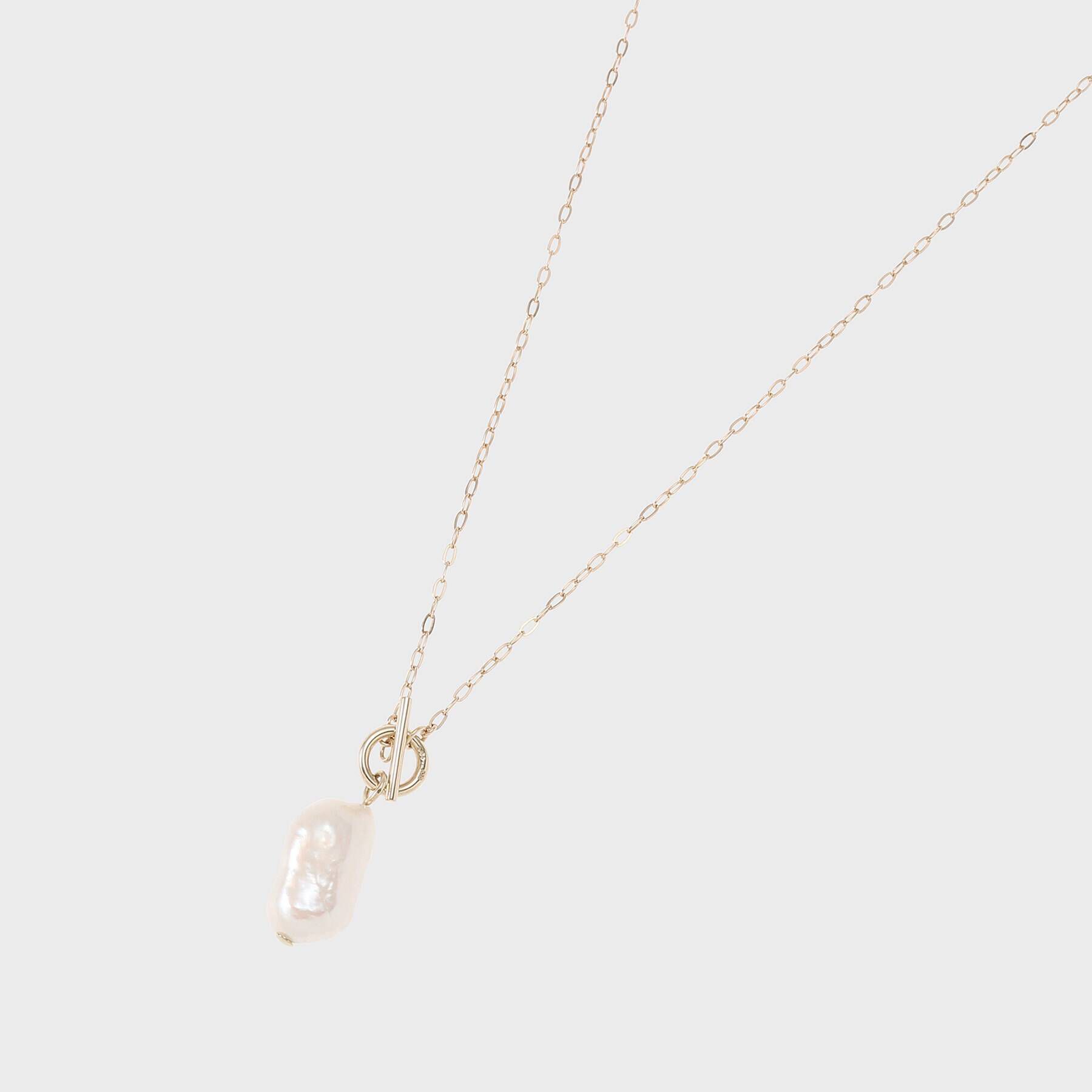 COCOSHNIK「K10バロック淡水パール マンテルネックレス」|ネックレス|