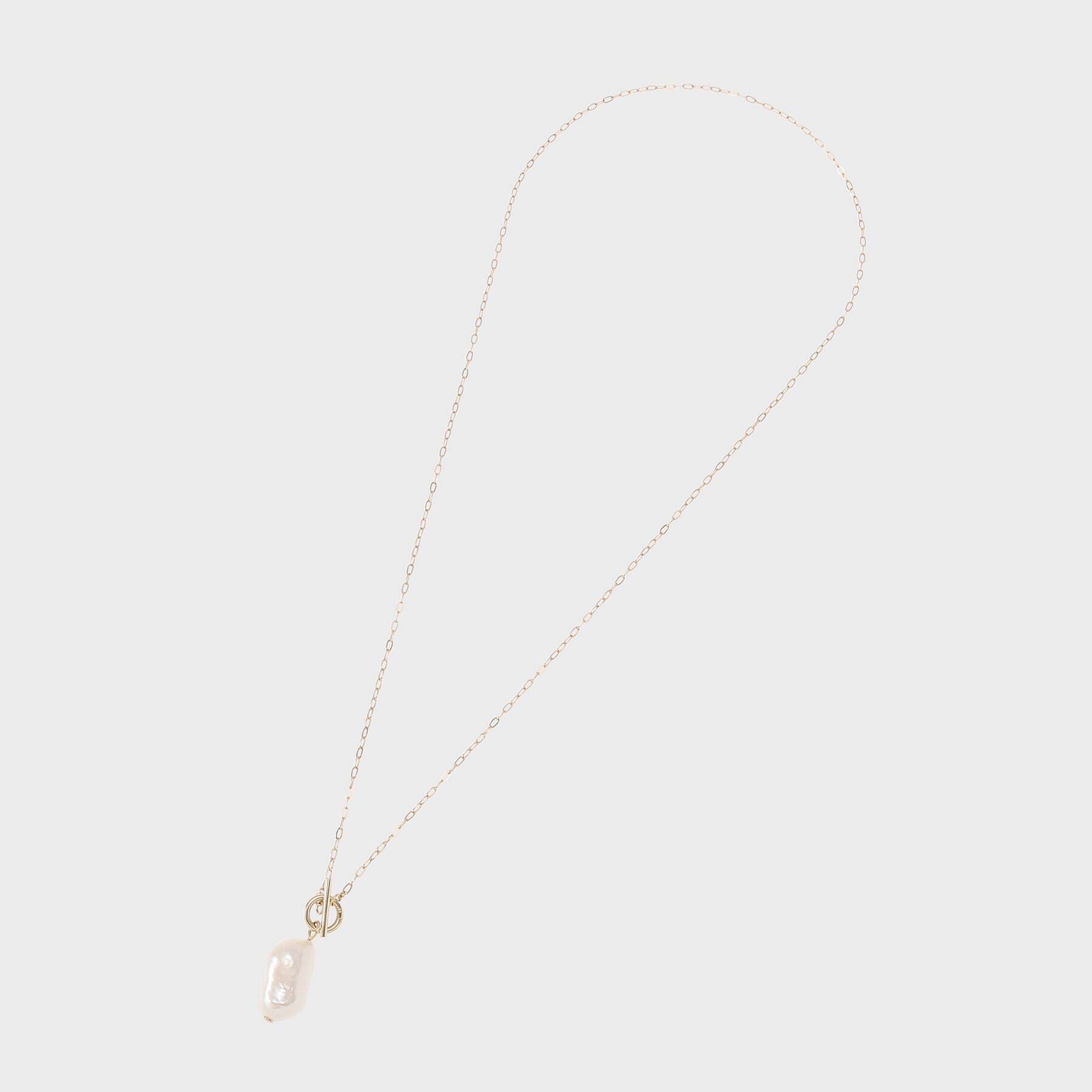 COCOSHNIK「K10バロック淡水パール マンテルネックレス」|ネックレス|