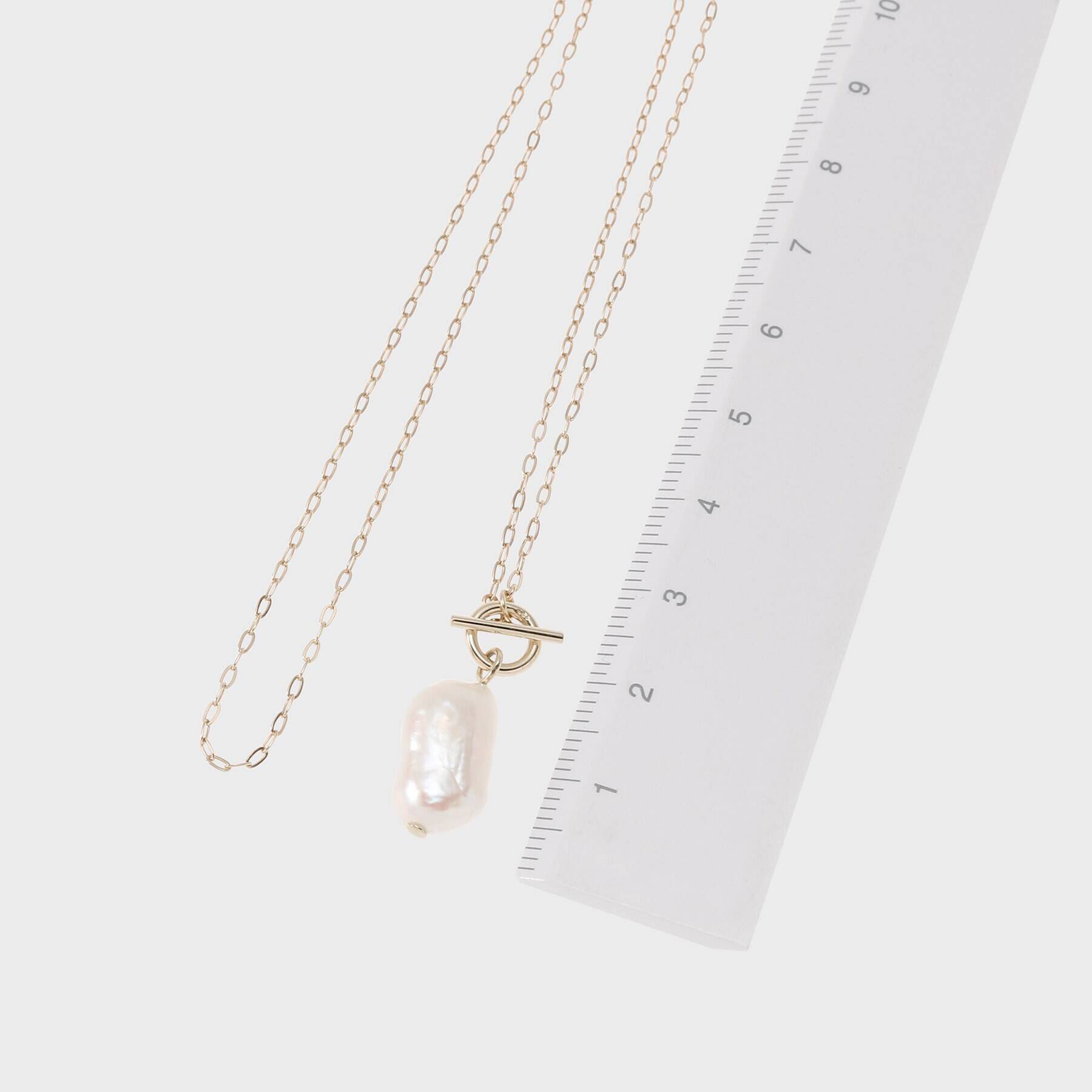 COCOSHNIK「K10バロック淡水パール マンテルネックレス」|ネックレス|