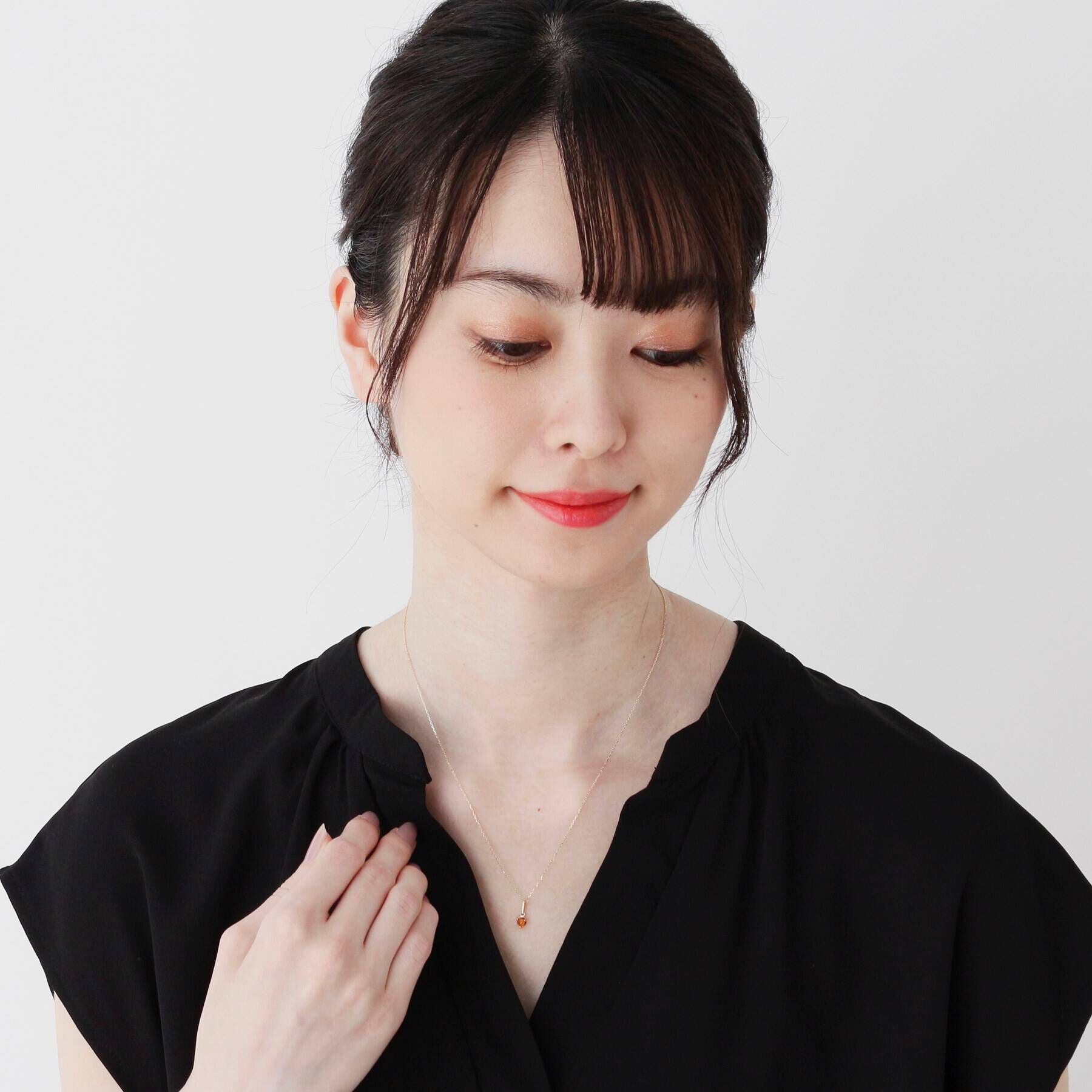 COCOSHNIK「【WEB限定】K10スピリチュアルストーン（シトリン）ネックレス」|ネックレス|