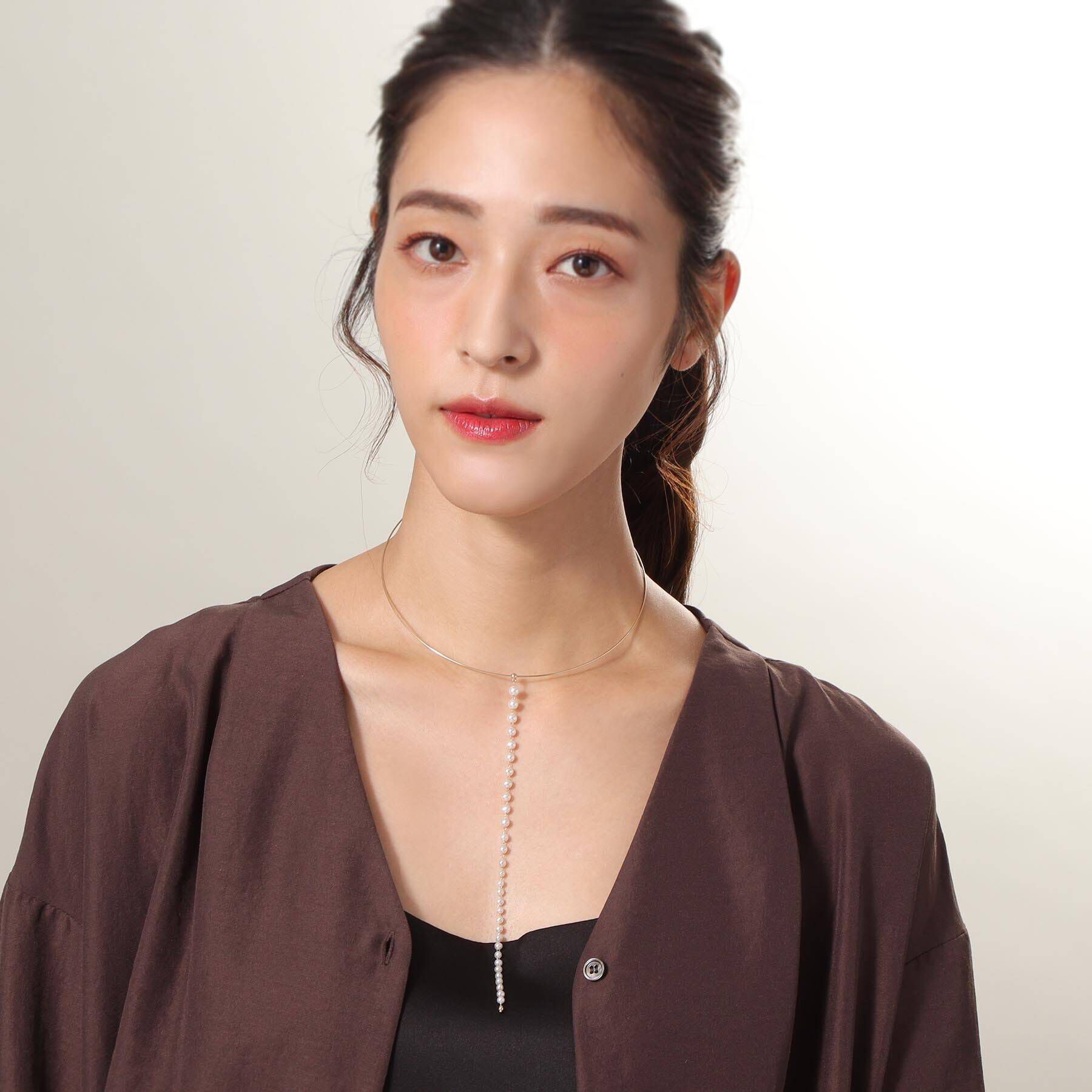 COCOSHNIK「K10グラデパール クリッポンチョーカー」|ネックレス|