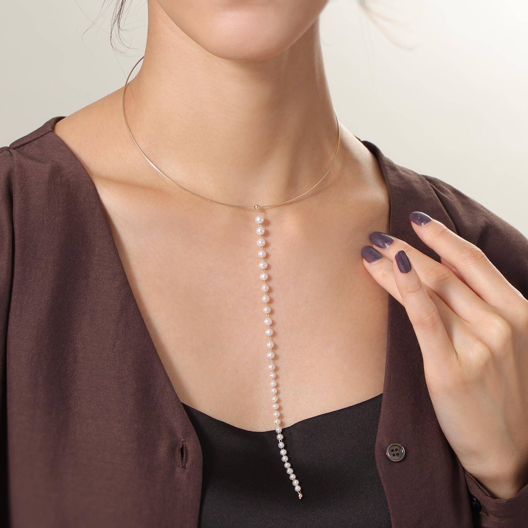 COCOSHNIK「K10グラデパール クリッポンチョーカー」|ネックレス|