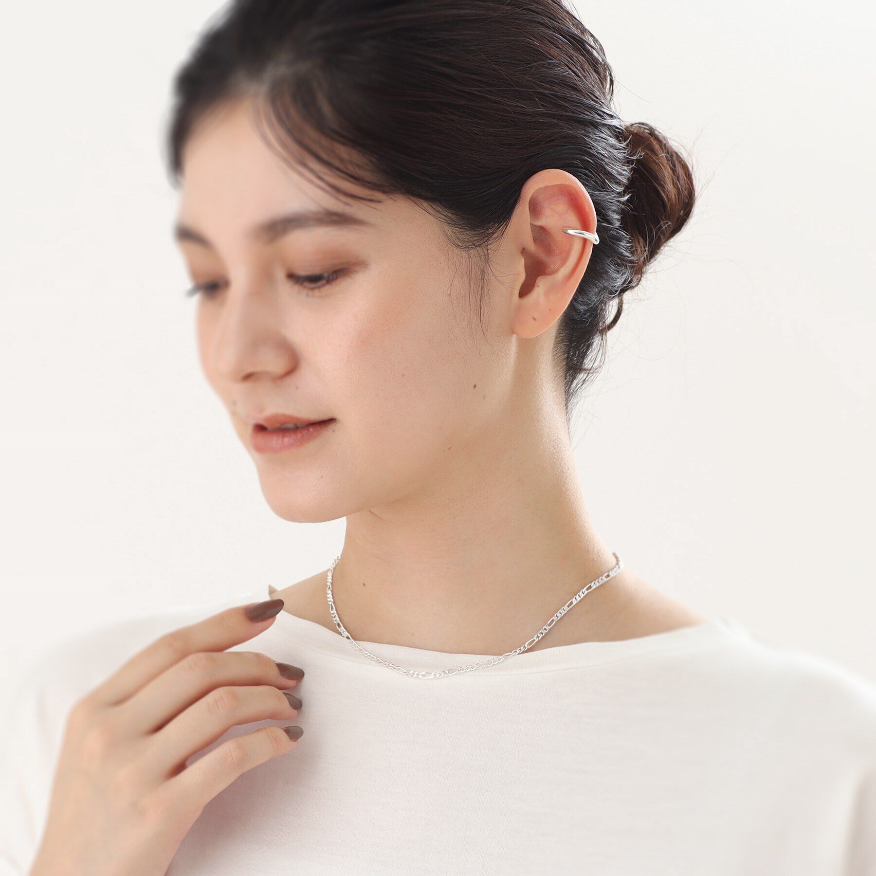 COCOSHNIK ONKITSCH「シルバー デザインチェーン フィガロネックレス」|ネックレス|