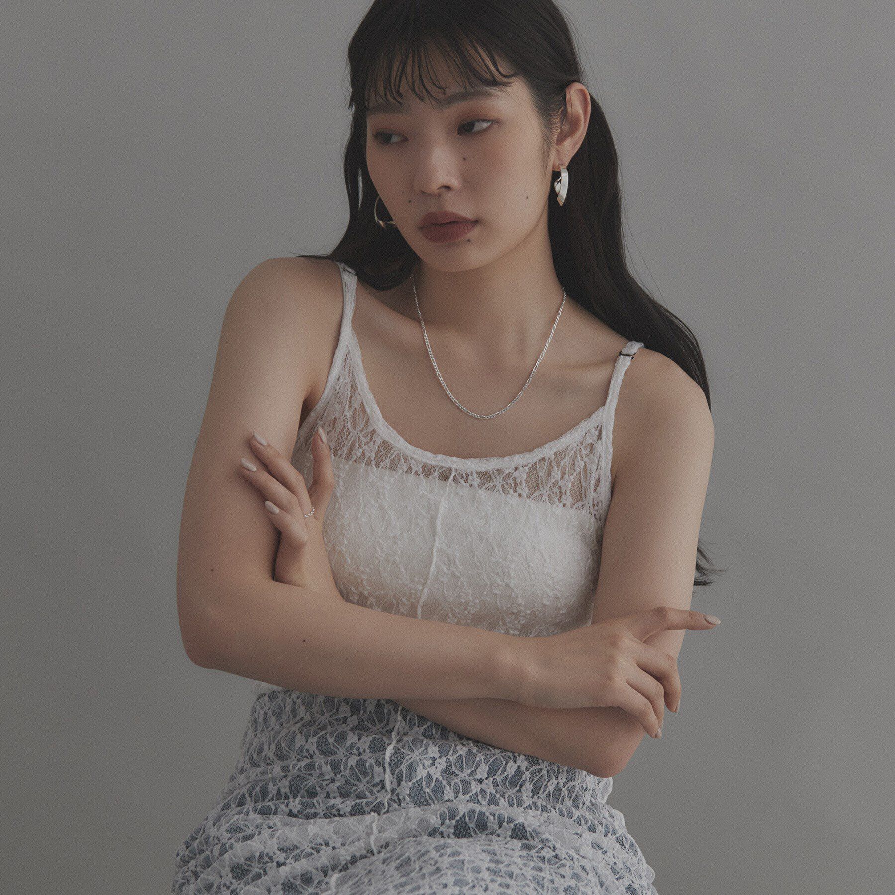 COCOSHNIK ONKITSCH「シルバー デザインチェーン フィガロネックレス」|ネックレス|