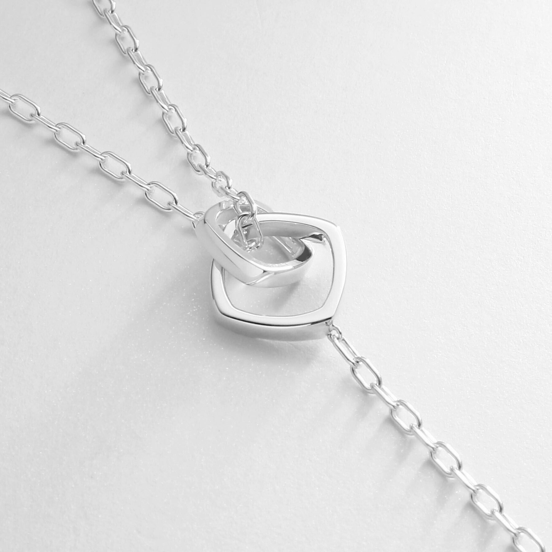 COCOSHNIK ONKITSCH「シルバー ツイストスクエア Yネックレス」|ネックレス|