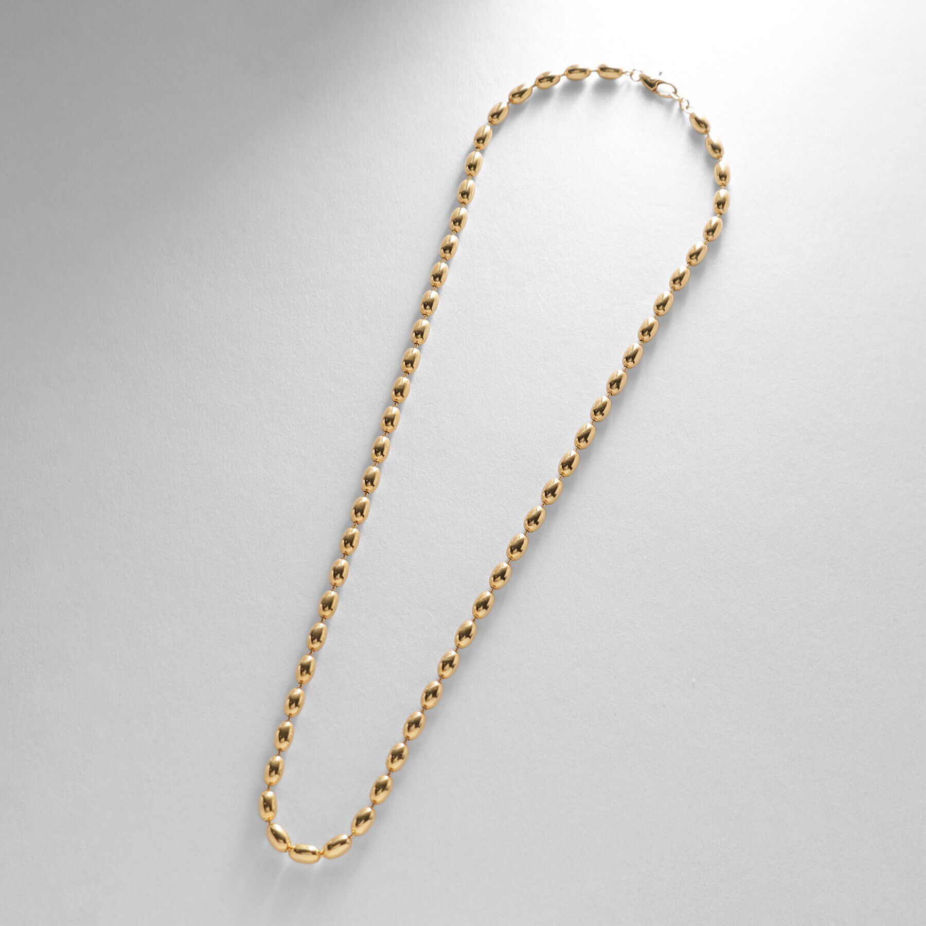 COCOSHNIK ONKITSCH「シルバー デザインチェーン オーバルボールL ネックレス GP」|ネックレス|