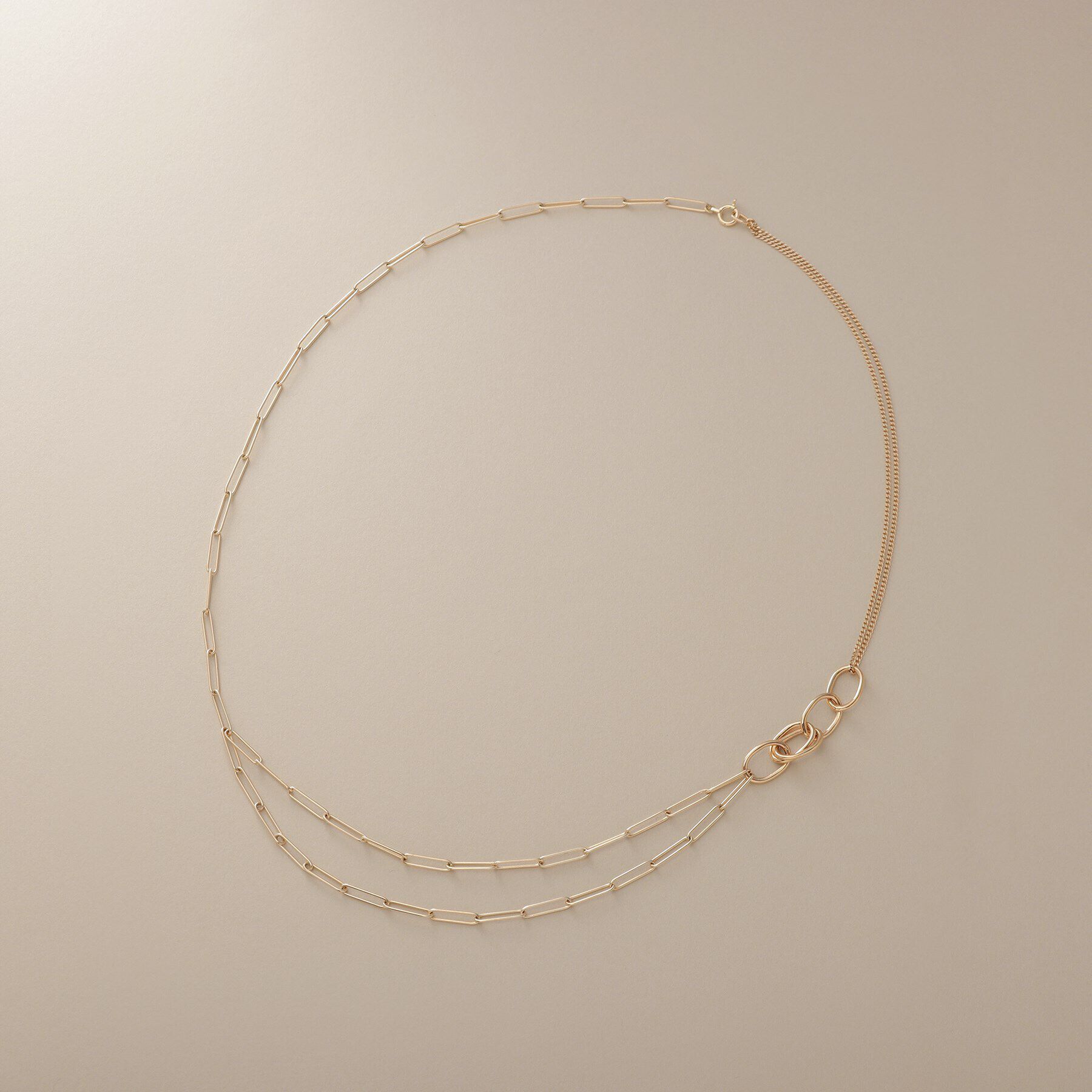 COCOSHNIK「K10PCチェーン&times;キヘイドレープ ネックレス」|ネックレス|