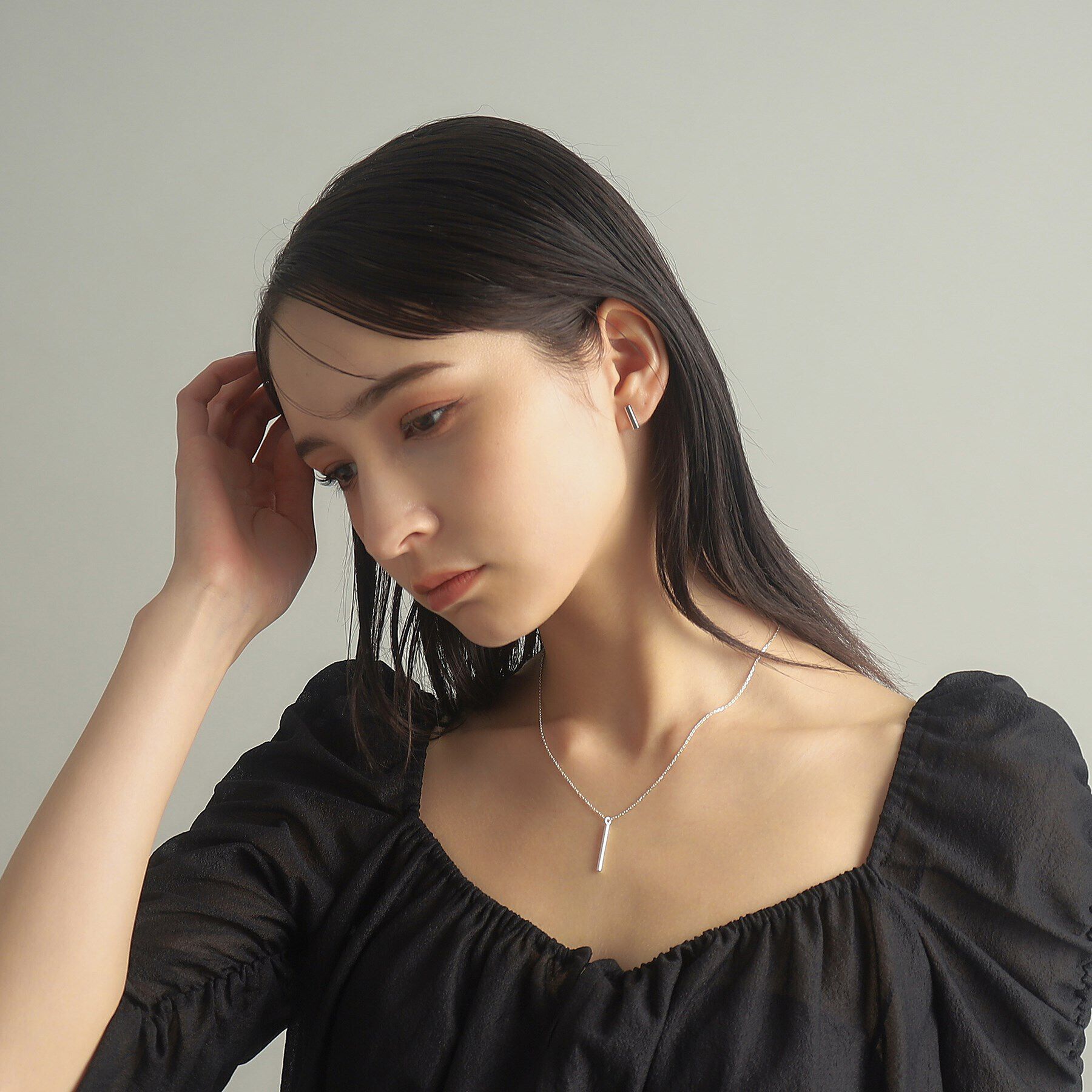 COCOSHNIK ONKITSCH「シルバー オーバルバーネックレス」|ネックレス|