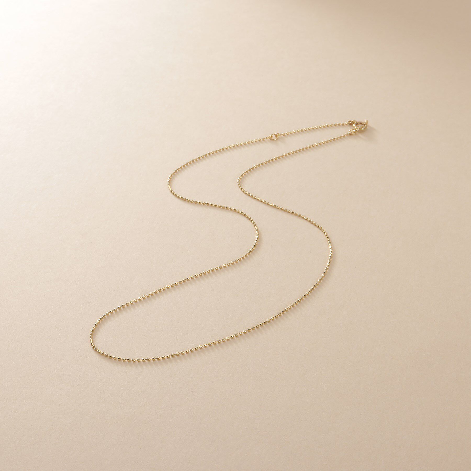 COCOSHNIK ONKITSCH「K10スキニーネックレス カットボール」|ネックレス|