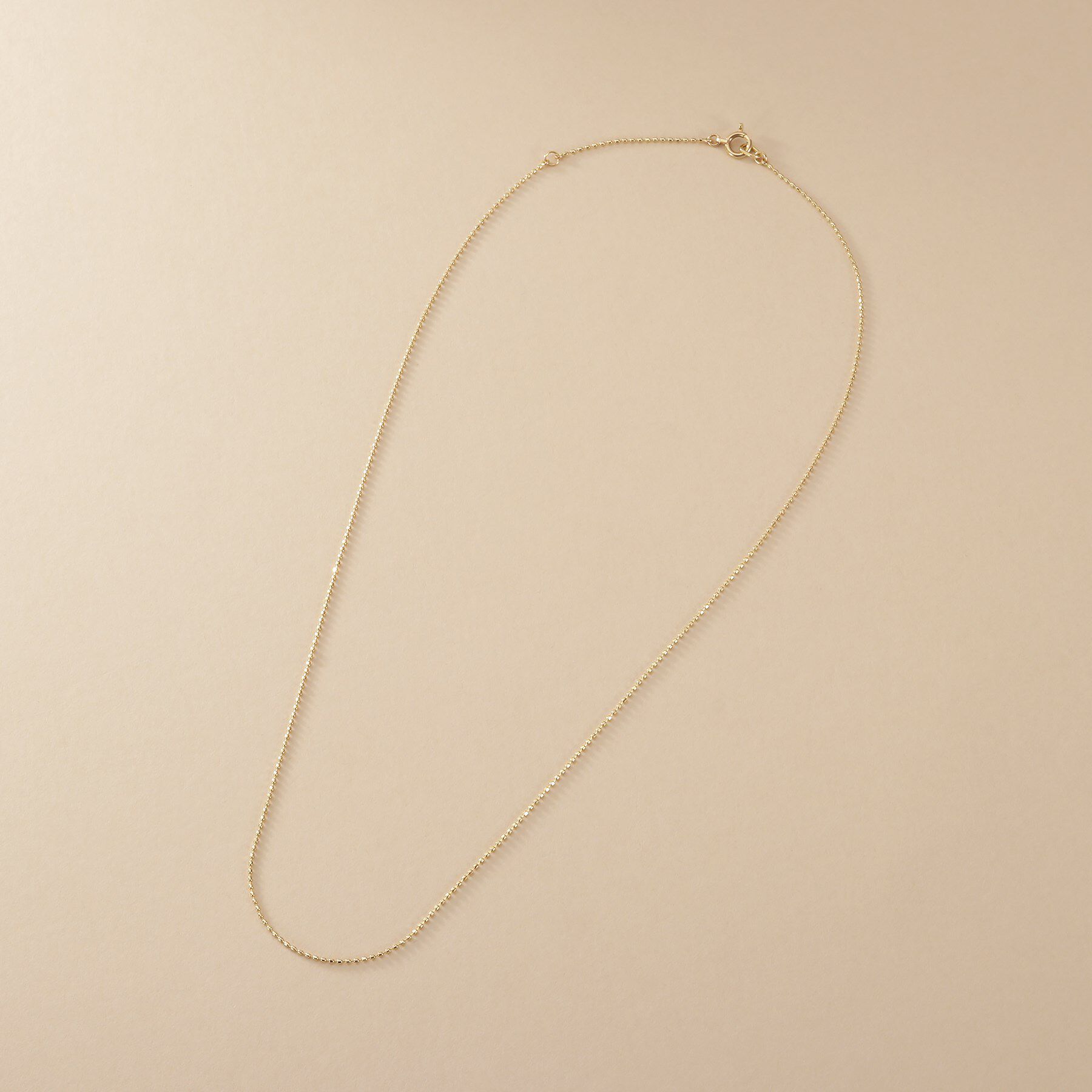 COCOSHNIK ONKITSCH「K10スキニーネックレス カットボール」|ネックレス|