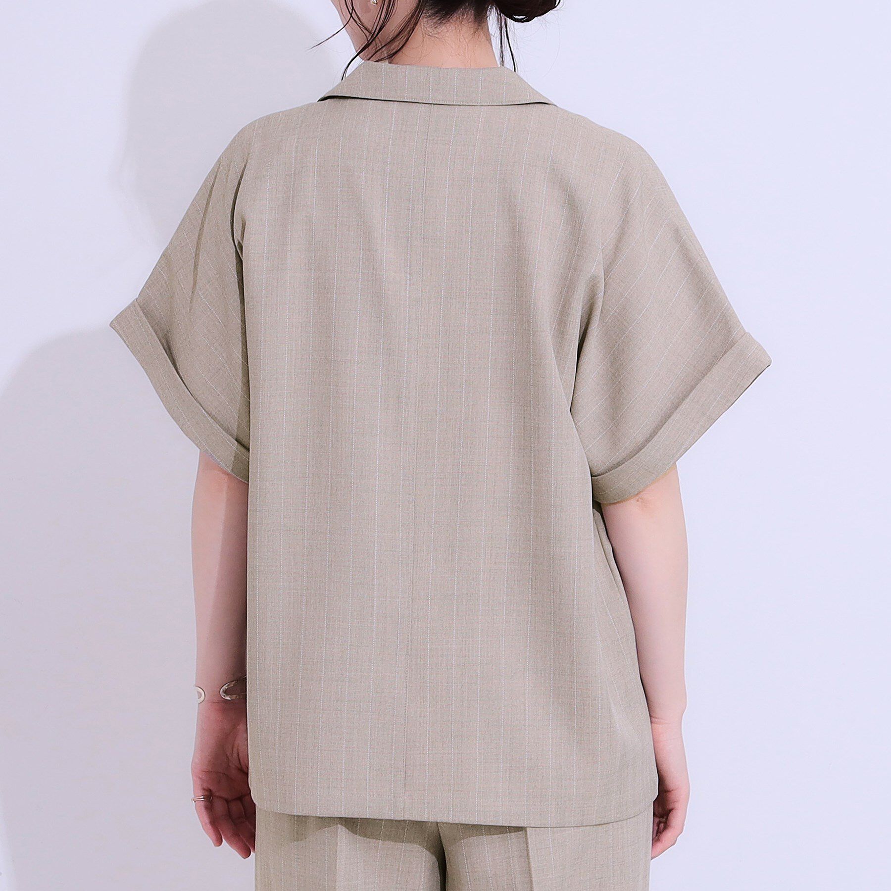 SHOO･LA･RUE「【セットアップ可】麻調半袖ジャケット」|テーラードジャケット|
