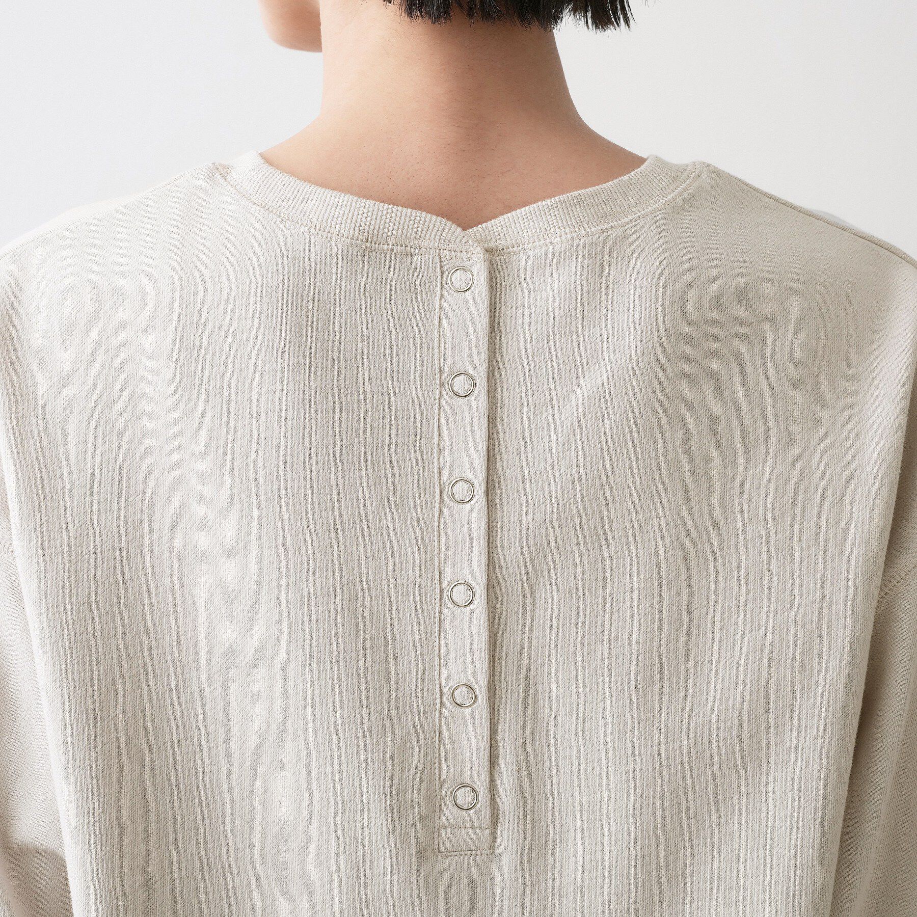 Dessin「【360度可愛い・洗える】バックヘンリーカットソー5分袖」|Tシャツ・カットソー|