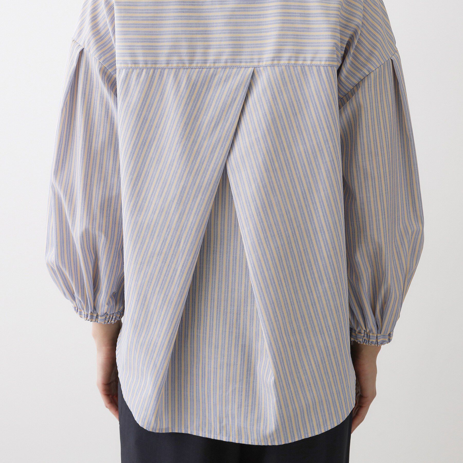 Dessin「【洗える】バルーンスリーブバンドカラーシャツ」|シャツ・ブラウス|