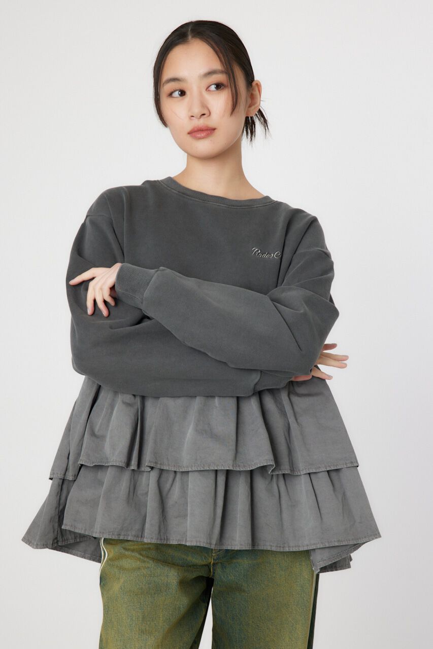 RODEO CROWNS「ピグメント布帛ドッキングトップス」|Tシャツ・カットソー|