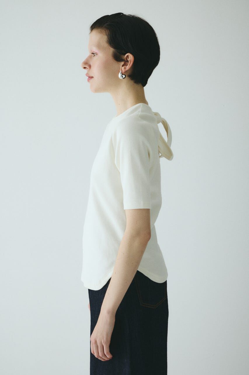 HeRIN.CYE「Back ribbon cut top」|Tシャツ・カットソー|