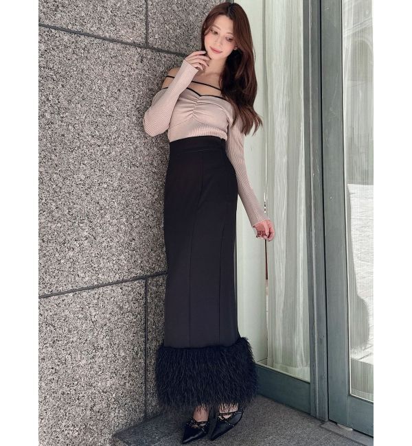 RESEXXY「ナローストラップリブトップス」|ニット・セーター|