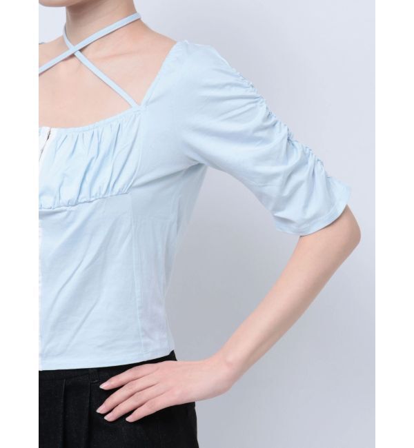 dazzlin「フロントホックタイトカットトップス」|Tシャツ・カットソー|