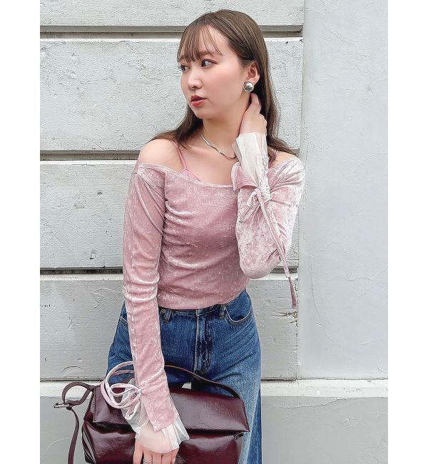 dazzlin「シアーベロアレイヤードトップス」|Tシャツ・カットソー|