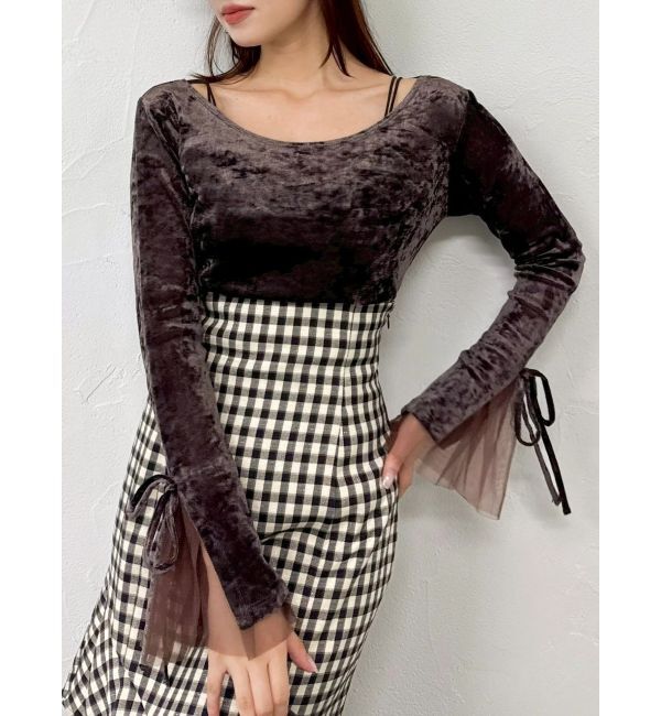 dazzlin「シアーベロアレイヤードトップス」|Tシャツ・カットソー|