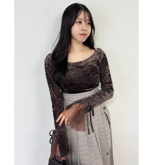 dazzlin「シアーベロアレイヤードトップス」|Tシャツ・カットソー|